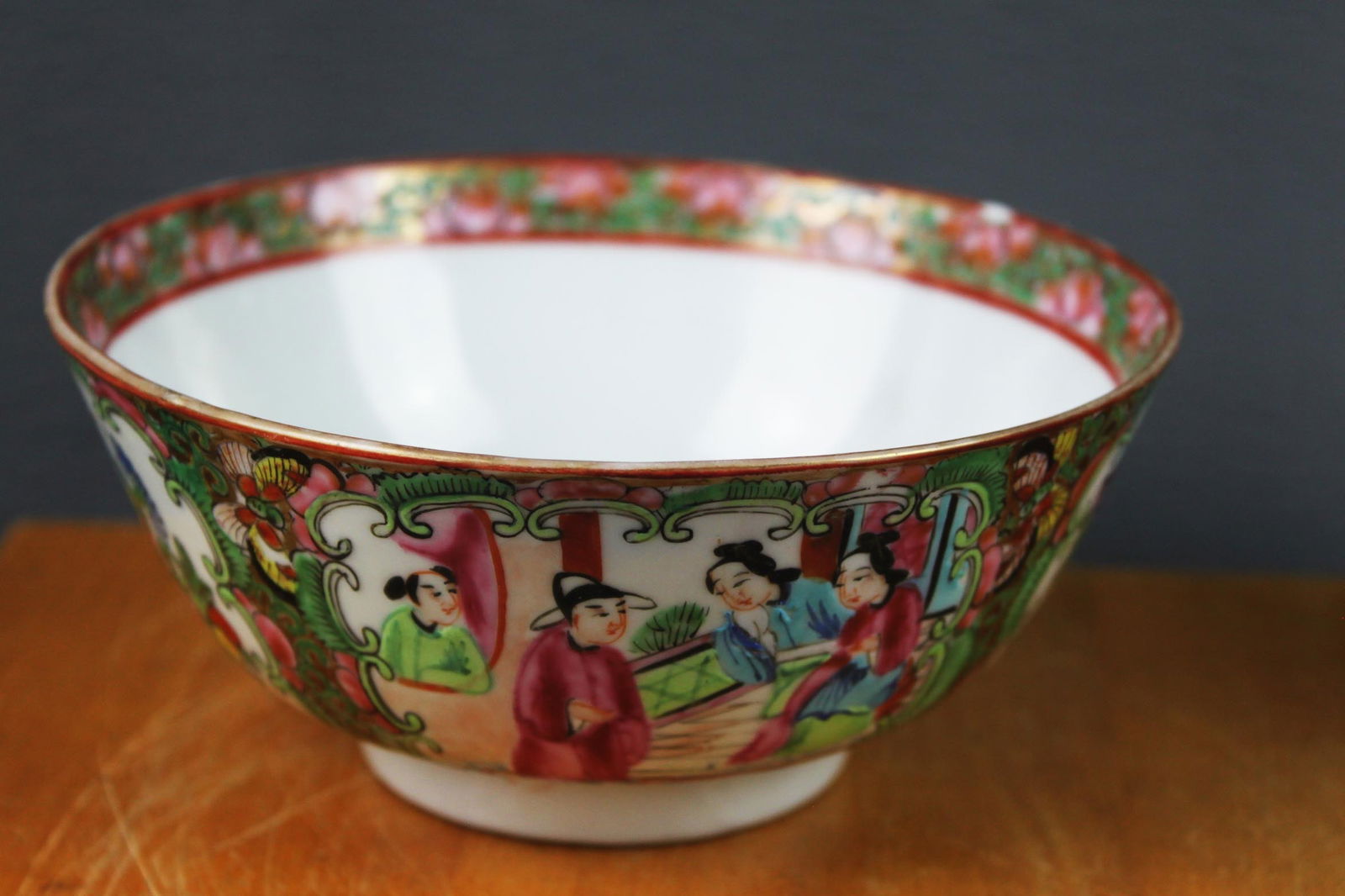 Antique Chinese Famille Rose Medallion Porcelain Bowl (1 of 9)