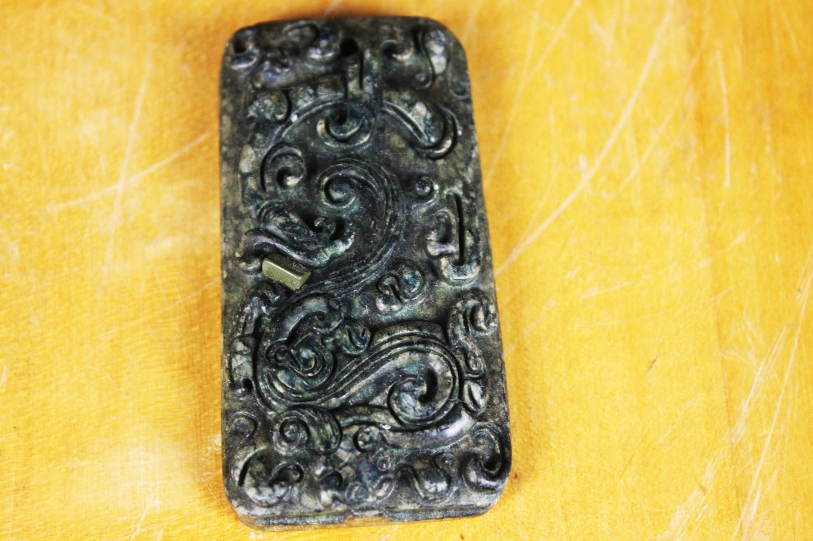 Antique Chinese Hand Carved-nephrite jade: 2.5''x1.2''x0.3''