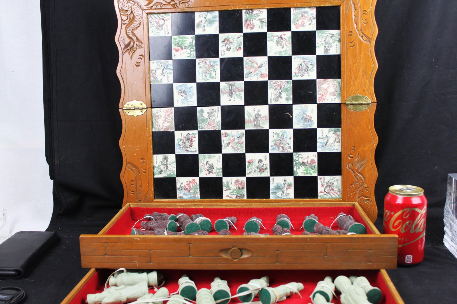 Antique Chinese Hand Carved Chess (1 of 16)