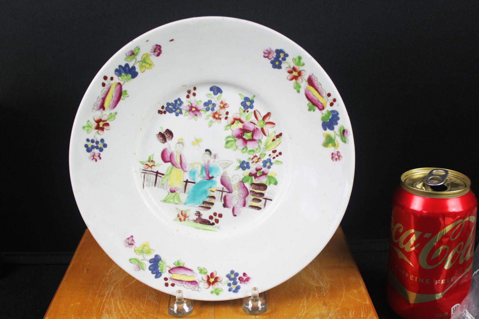 Antique Chinese Export Famille Rose Saucer Plate (1 of 4)