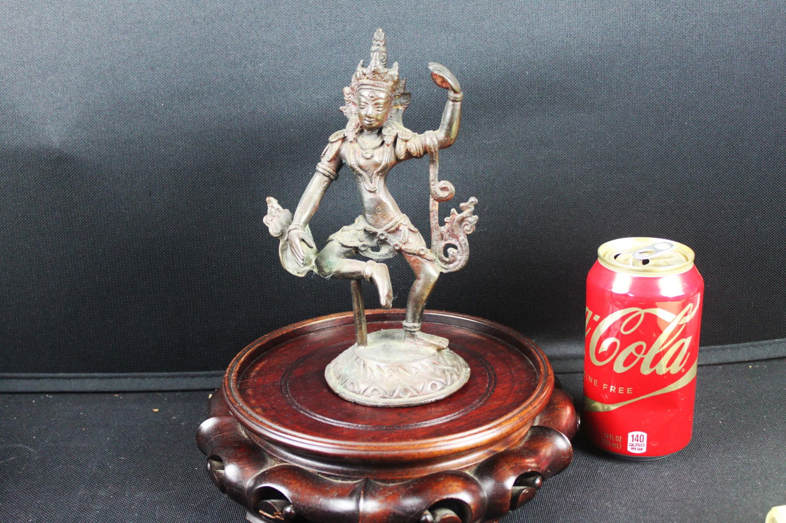 Vintage Tibetan / Nepalese Bronze Dancing Deity Statue – Hindu Buddhist Figure (1 of 6)