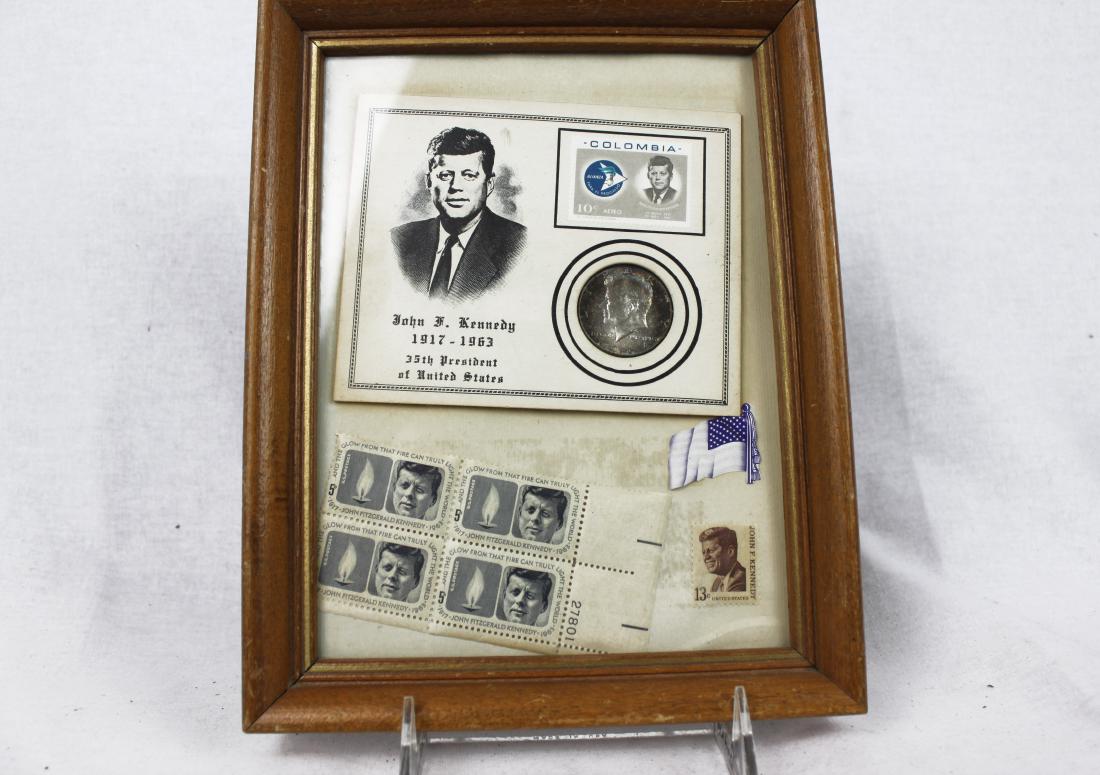 John Kennedy Stamp and Half Dollar Coin (1 of 4)