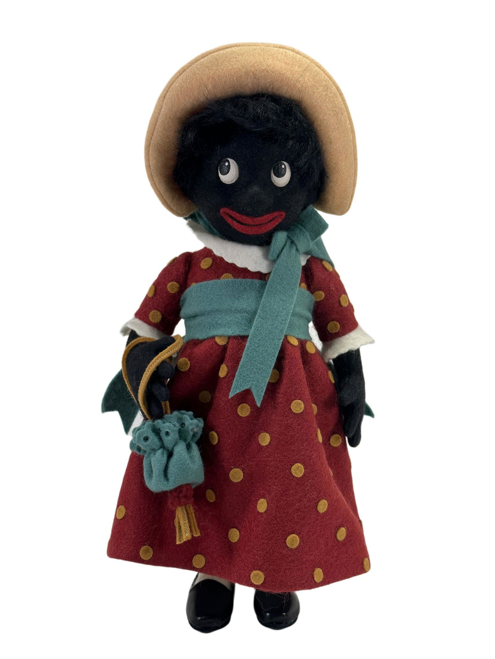 R. John Wright "Miss Golli" Doll: R. John Wright "Miss Golli" Doll. Numbered 979/2500. Made of Felt. In Original box with COA, and is 11" tall.