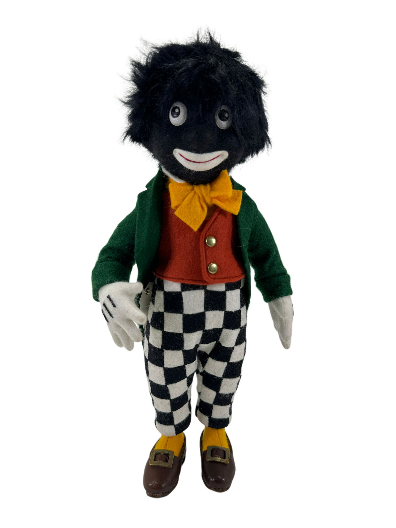 R. John Wright "Golliwogg" Doll: R. John Wright "Golliwogg" Doll. Numbered 979/2500. Made of Felt. In Original Box with COA, and is 10.5" tall.