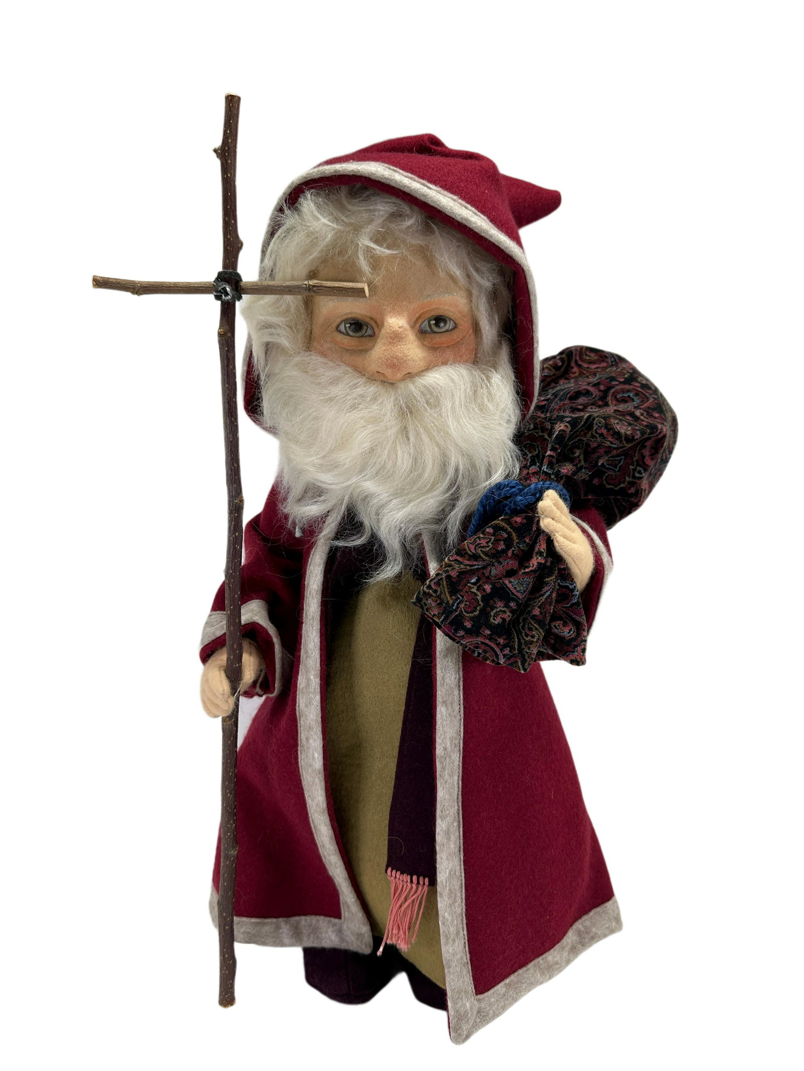 R. John Wright "St. Nicholas" Doll: R. John Wright "St. Nicholas" Doll. Numbered 228/250. Made of Felt. In Original box with COA, and is 17" tall.