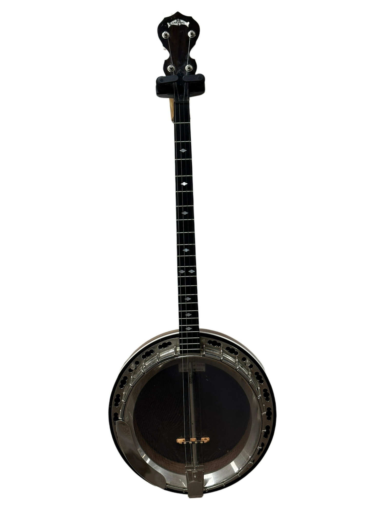 Deering Deluxe Plectrum Banjo: Deering Deluxe Plectrum Banjo. 5 String, Serial No. 01250702A421, and is 37" in Length. Has a case.