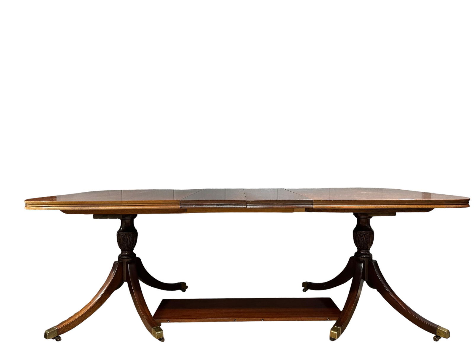 Twin Pedestal Dinning Room Table w/ 3Leaves (1 of 4)