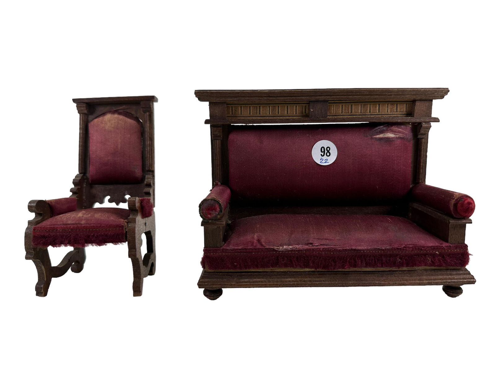 Lot of 2 Empire Style Dollhouse Furniture Pieces (1 of 5)