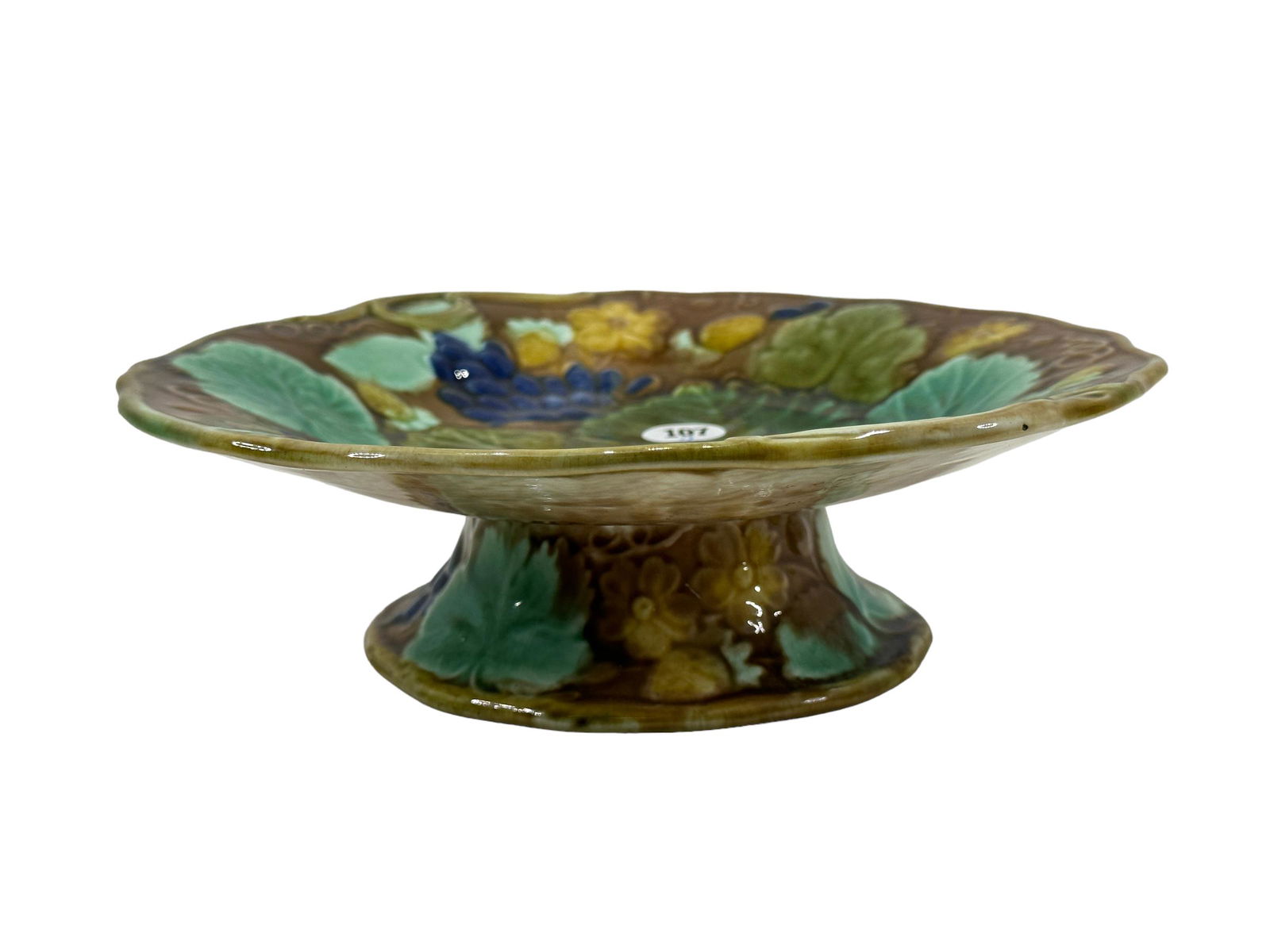 Majolica Style Tiered Pottery Plate (1 of 4)