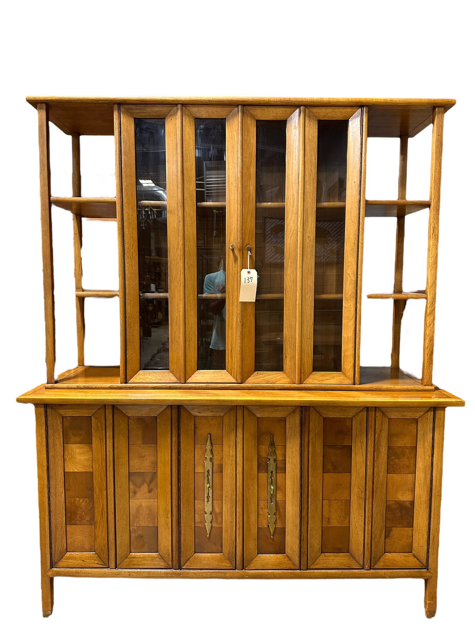 MCM Hutch The Sophisticate by Tomlinson Furniture: MCM Hutch The Sophisticate by Tomlinson Furniture. Measures 72.25" x 60" x 19"