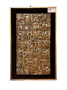 Giovanni Schoeman Metal Artwork: Giovanni Schoeman Metal Artwork. Signed in bottom right corner. Frame measures 22" x 14.25" and metal art measures 18" x 10"