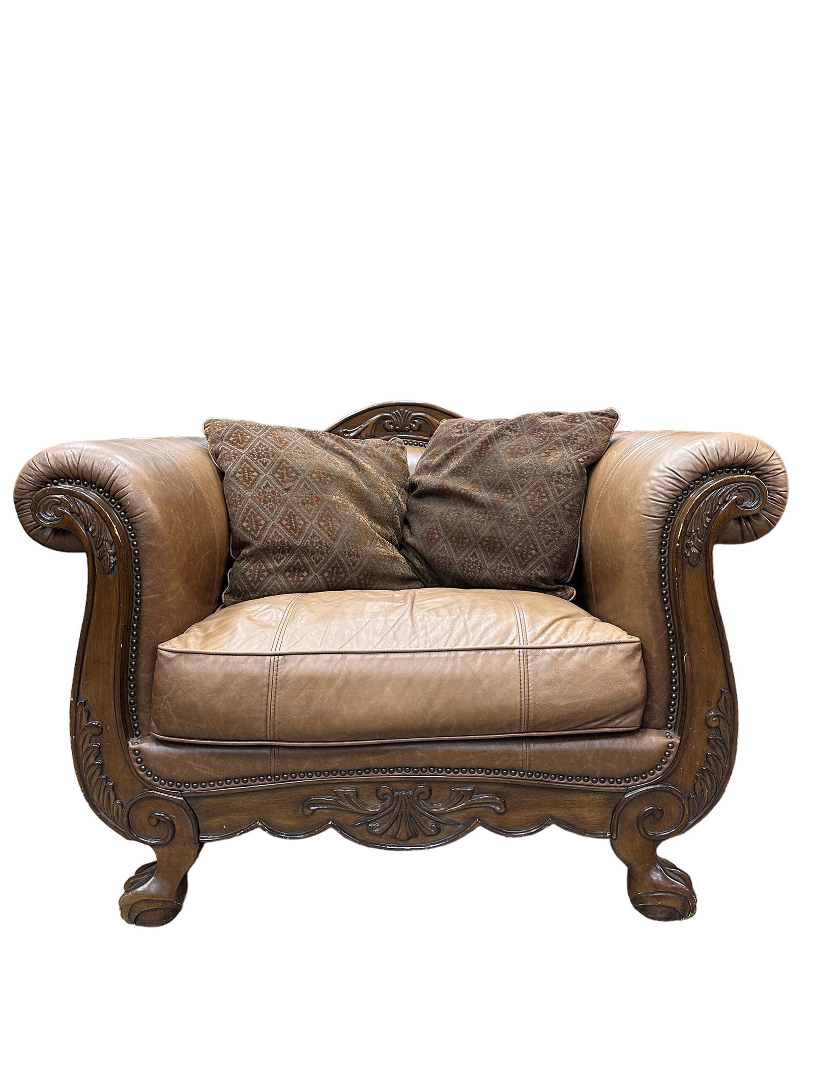 Collezione Europa Leather Oversized Armed Chair (1 of 5)