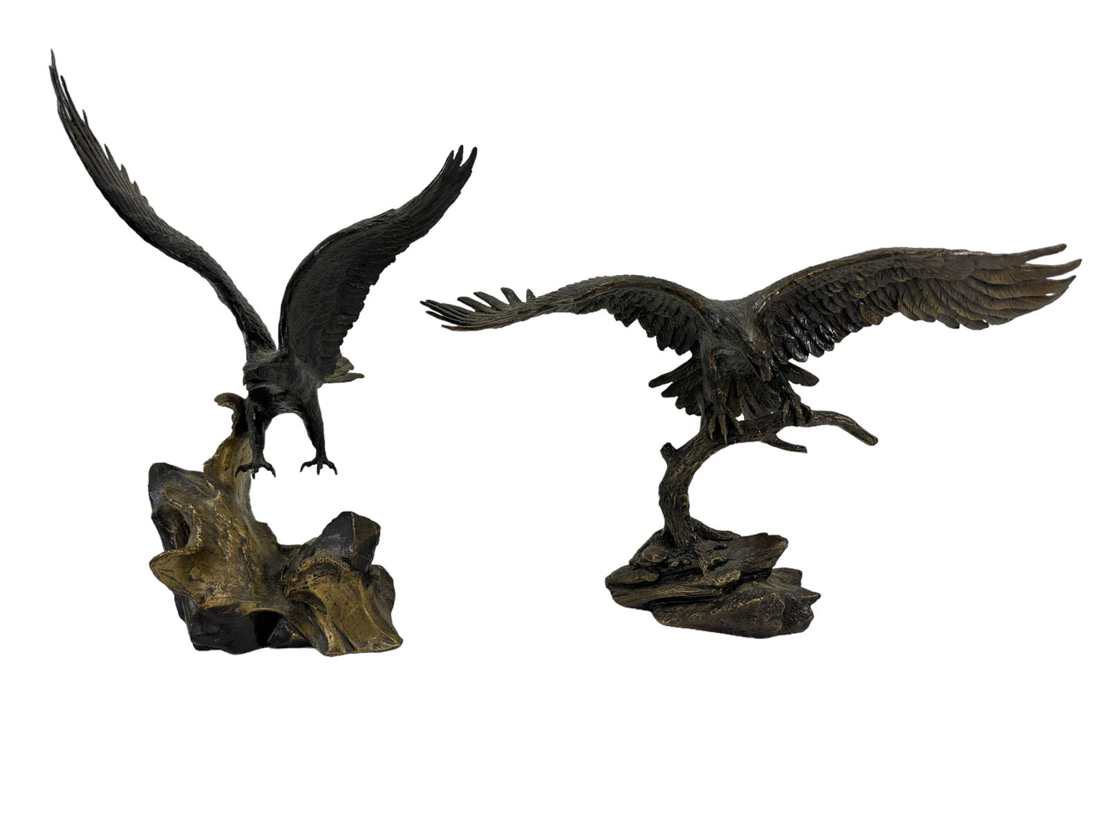 Pair of Bronze Eagle Sculptures by Ronald Van Ruyckevelt (1 of 10)