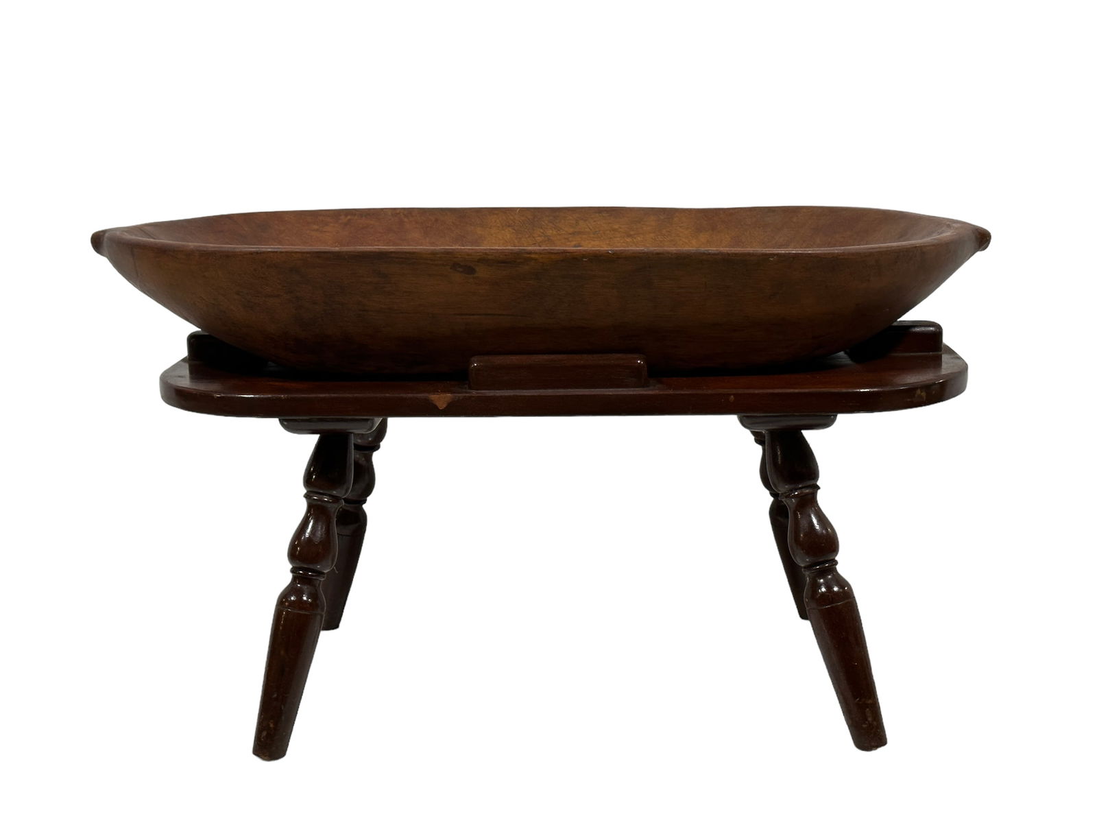 Antique Dough Bowl & Stand (1 of 4)