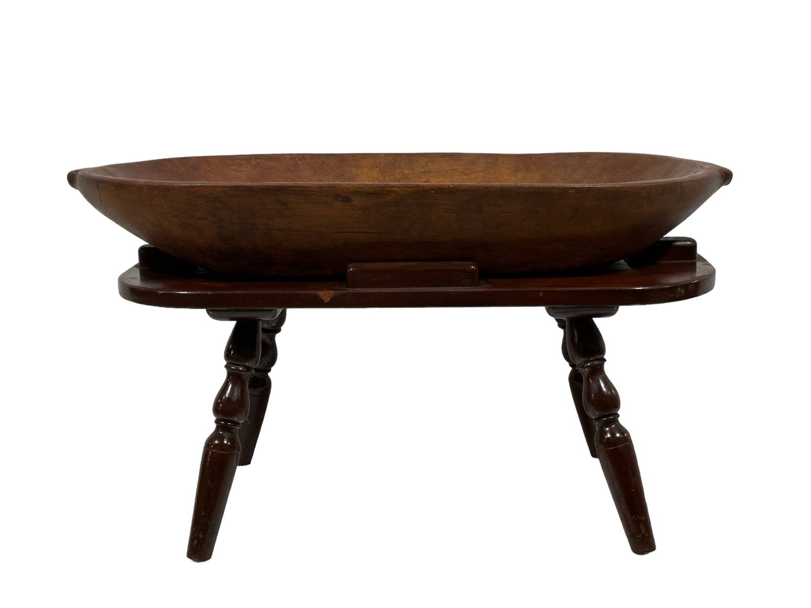 Antique Dough Bowl & Stand Auction