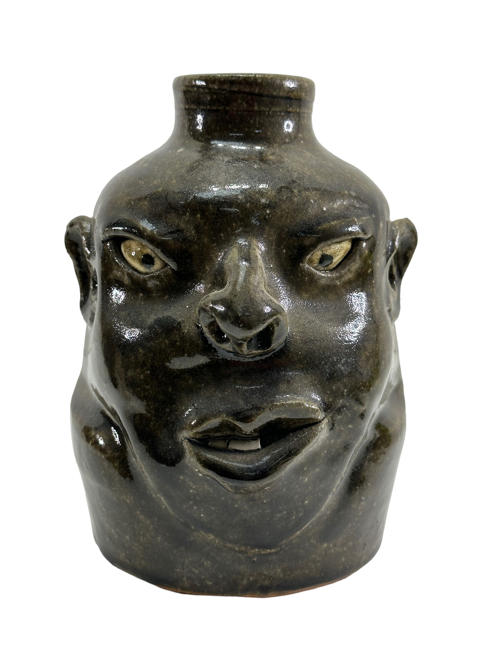 Signed David Meaders Face Jug (1 of 5)