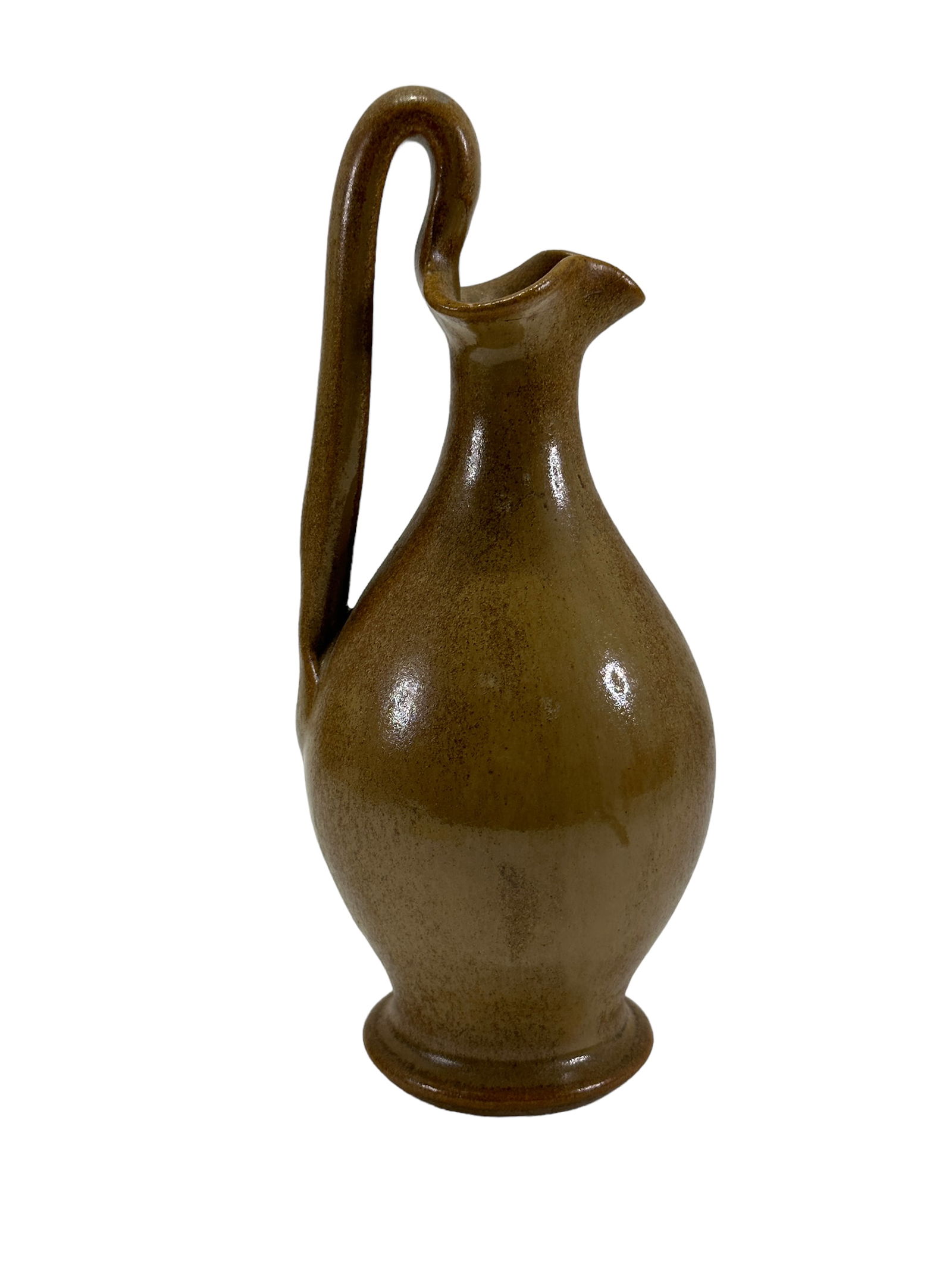 Marked W.J. Gordy Mountain Gold Glaze Pottery Pitcher (1 of 4)