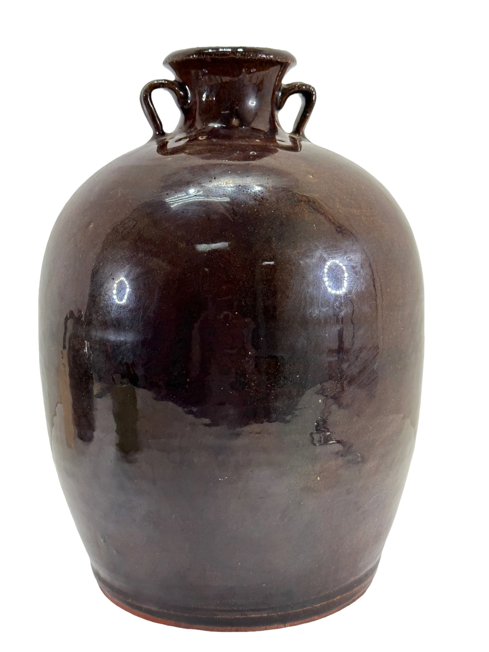 Brown Glazed Pottery Jug (1 of 4)