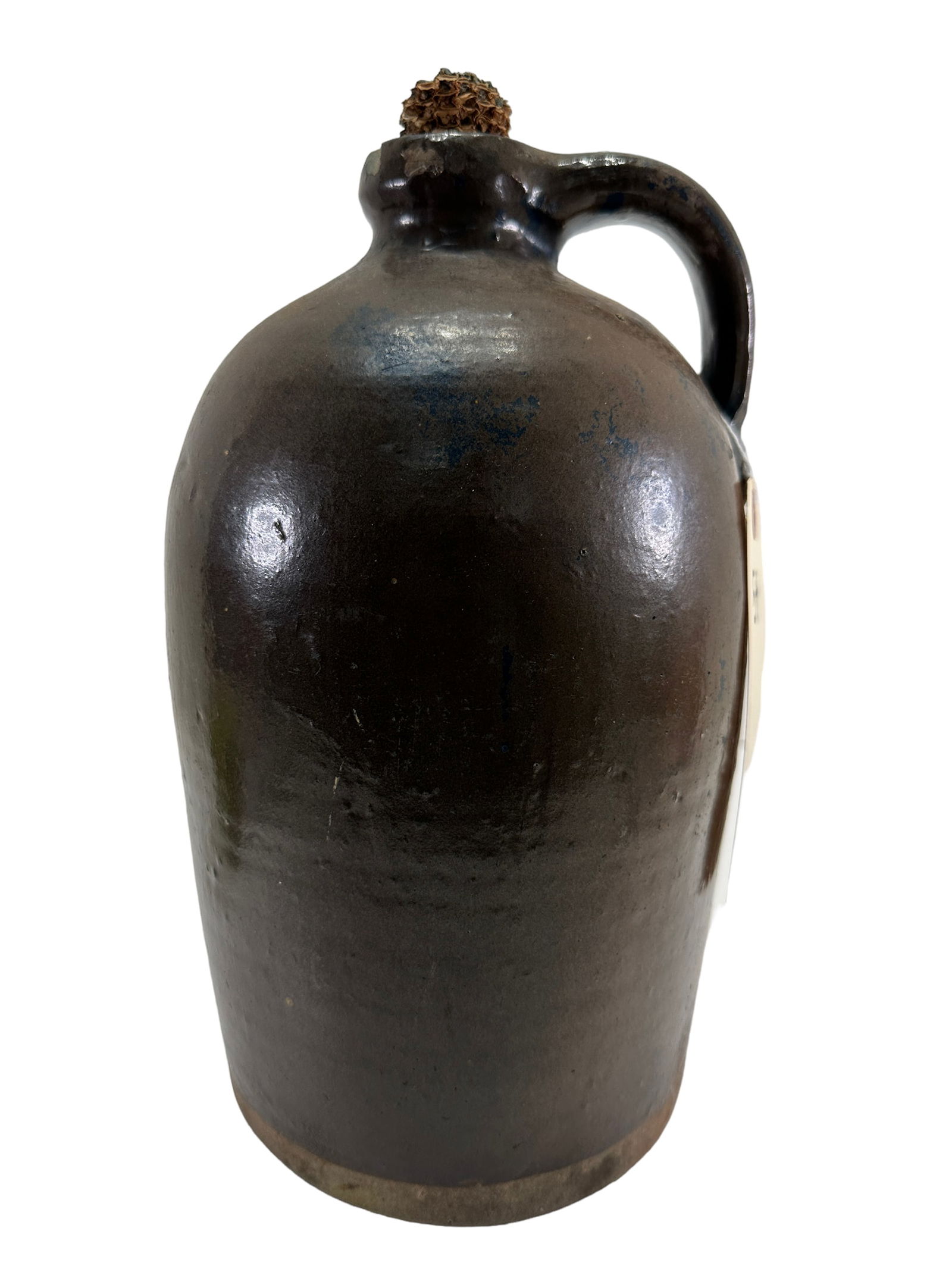 Single Handle Brown Glazed Pottery Jug (1 of 4)