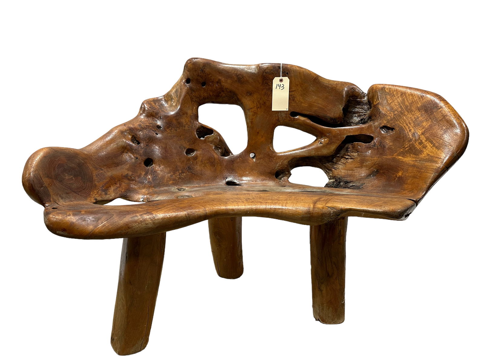 Teak Root Wood Bench (1 of 4)