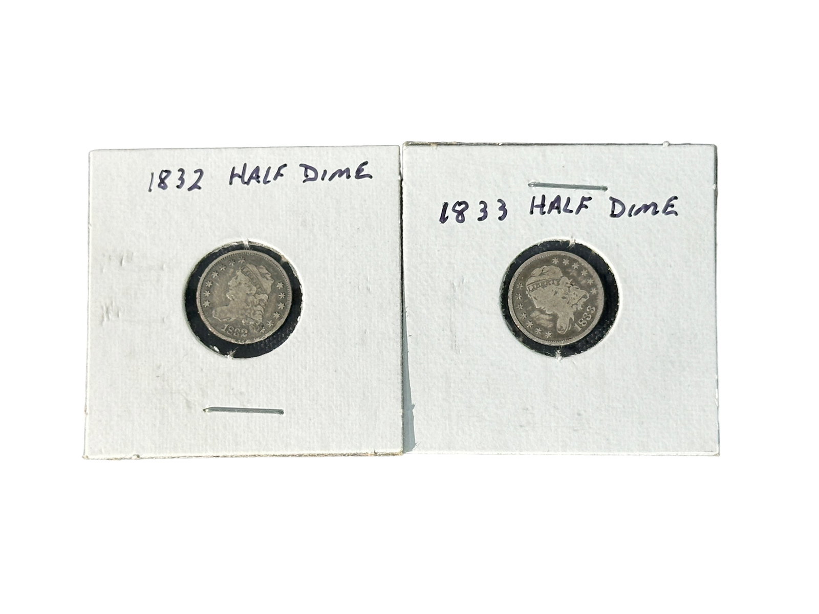 1832 & 1833 Bust Half Dimes (1 of 2)