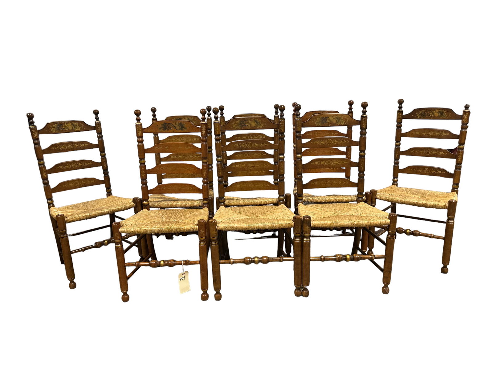 Set of 8 Hitchcock Ladder Back Chairs (1 of 6)
