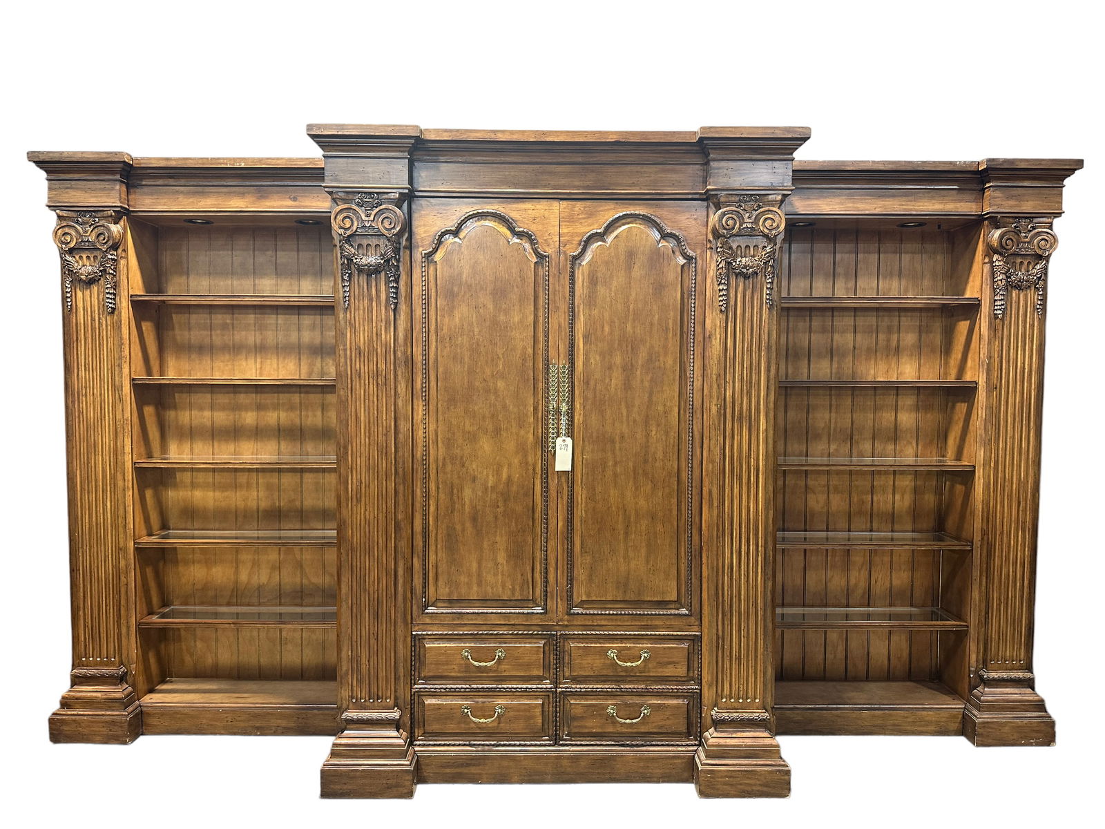 Large 7 Piece Bookcase & Armoire Auction