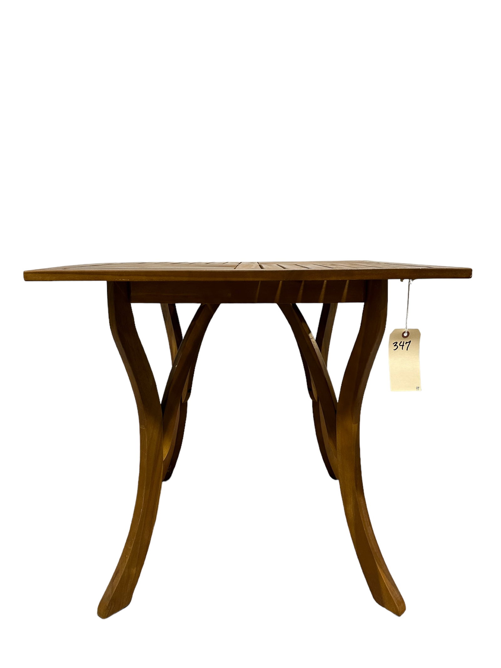 Solid Wood Outdoor Table: Solid Wood Outdoor Table. Measures 31.5" x 31.5" x 29.5"