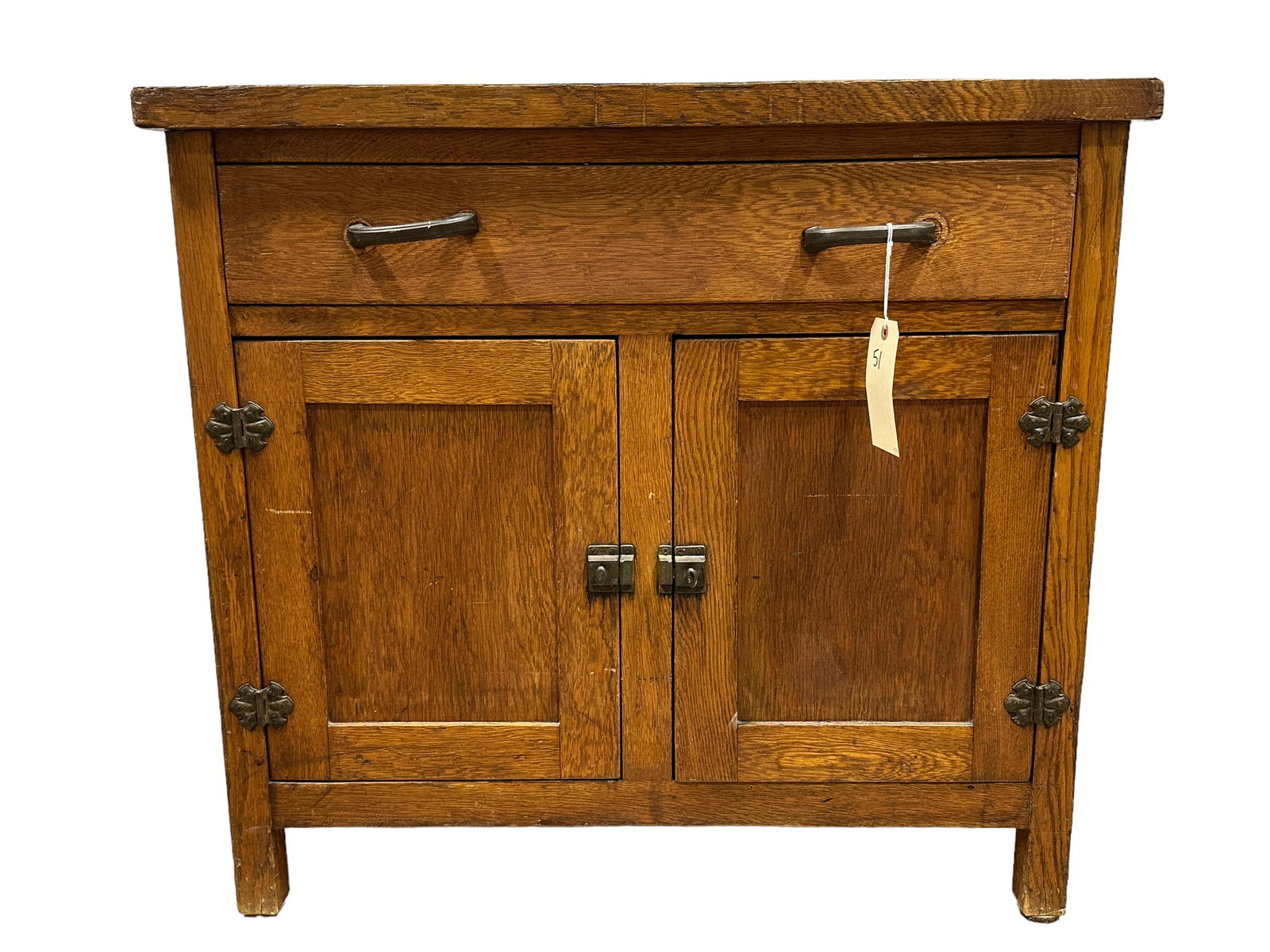 Oak Cabinet: Oak Cabinet. Measures 33" Height x 35.5" Width x 19.25" Depth. This does not qualify for in-house shipping.
