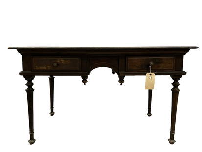 Antique Desk: Antique Desk. Measures approx. 29" Height x 49.75" Width x 29.75" Depth. This does not qualify for in-house shipping.