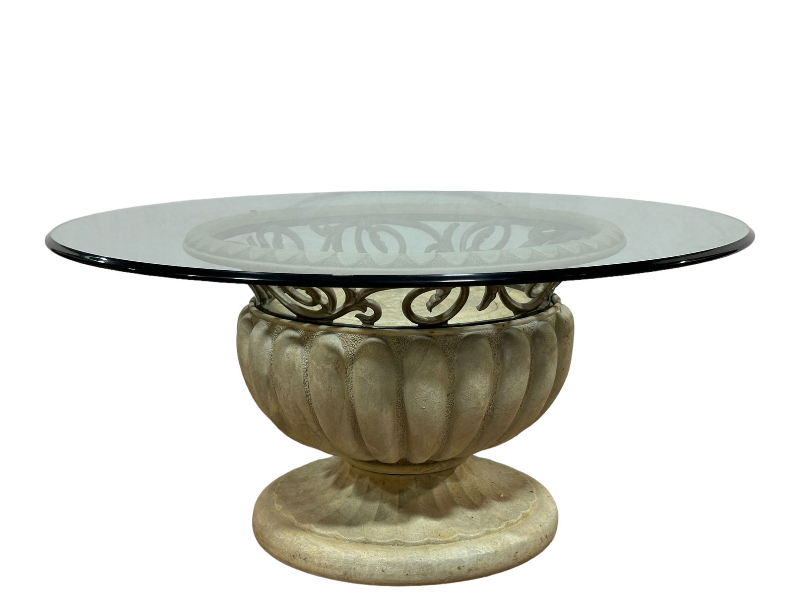 Large Outdoor Coffee Table w/ Glass Top (1 of 4)