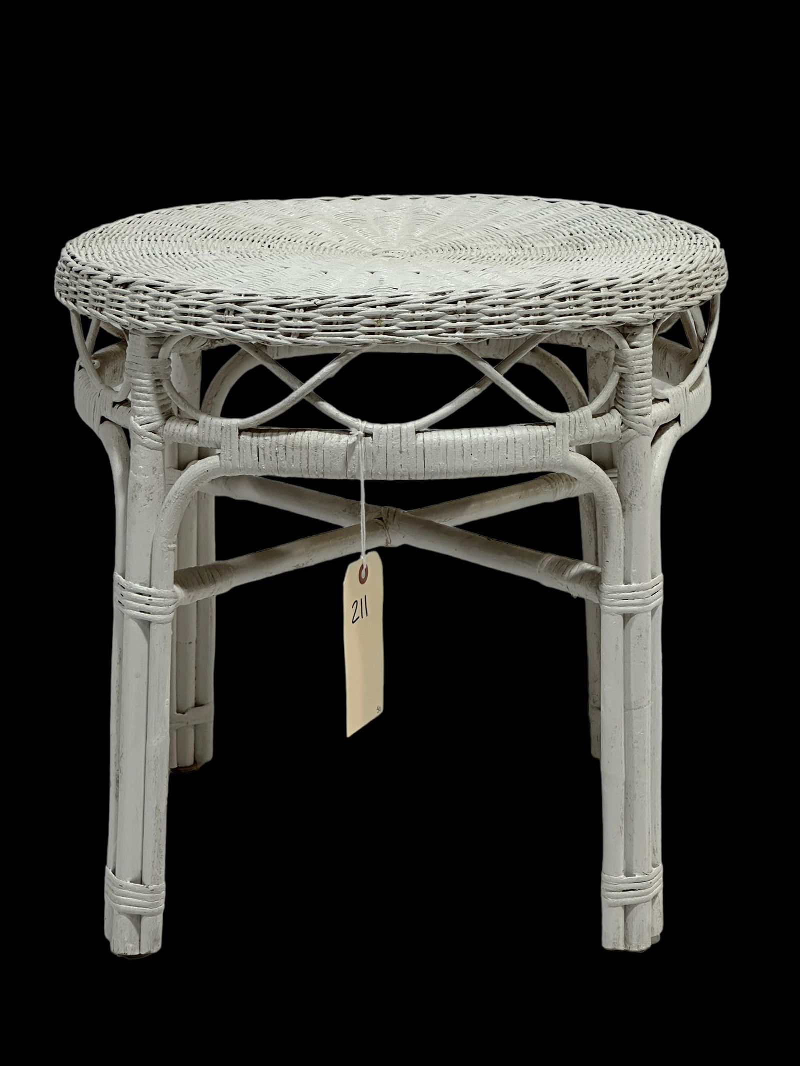 Vintage Wicker Side Table (1 of 3)