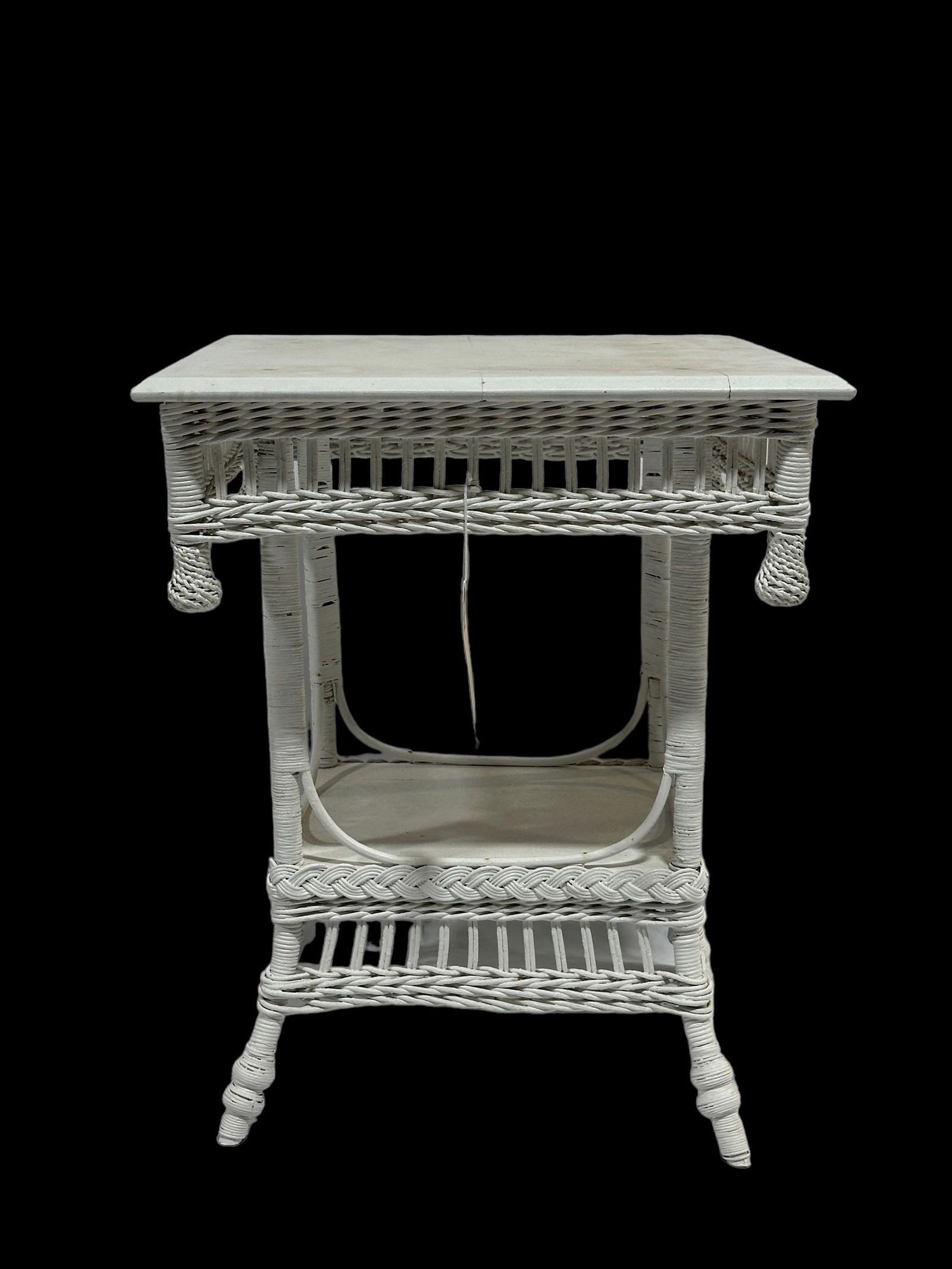 Vintage Wicker Side Table (1 of 3)