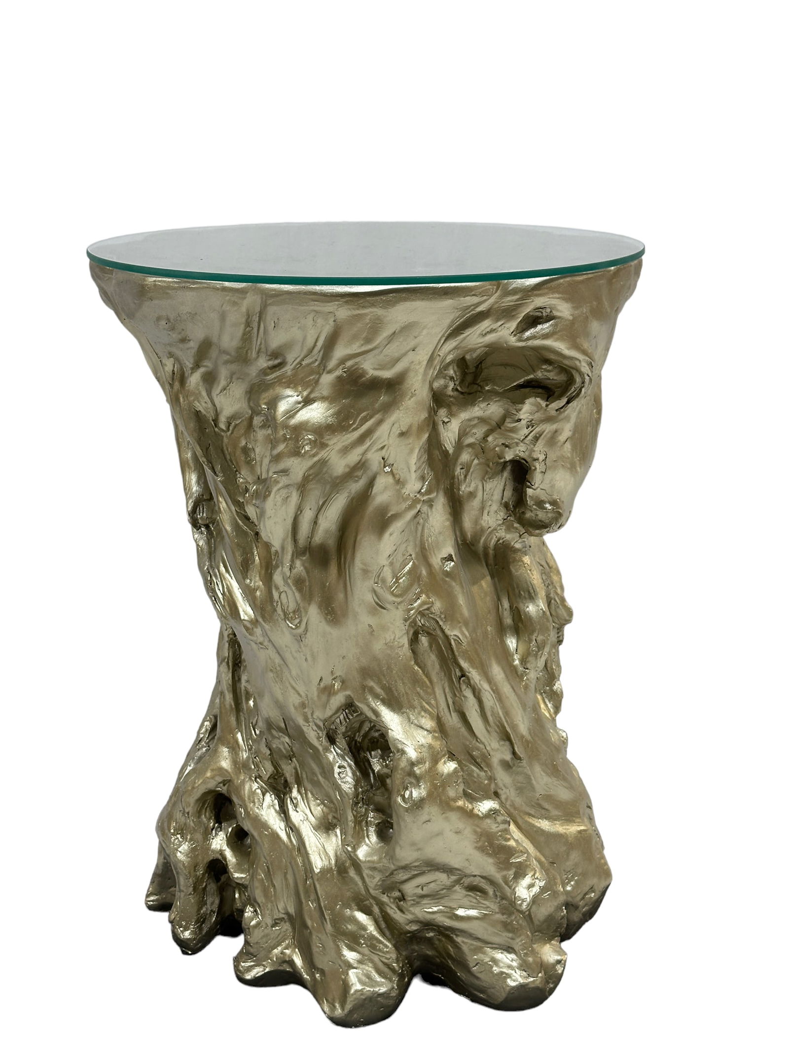 Glass Top Composite Side Table (1 of 2)