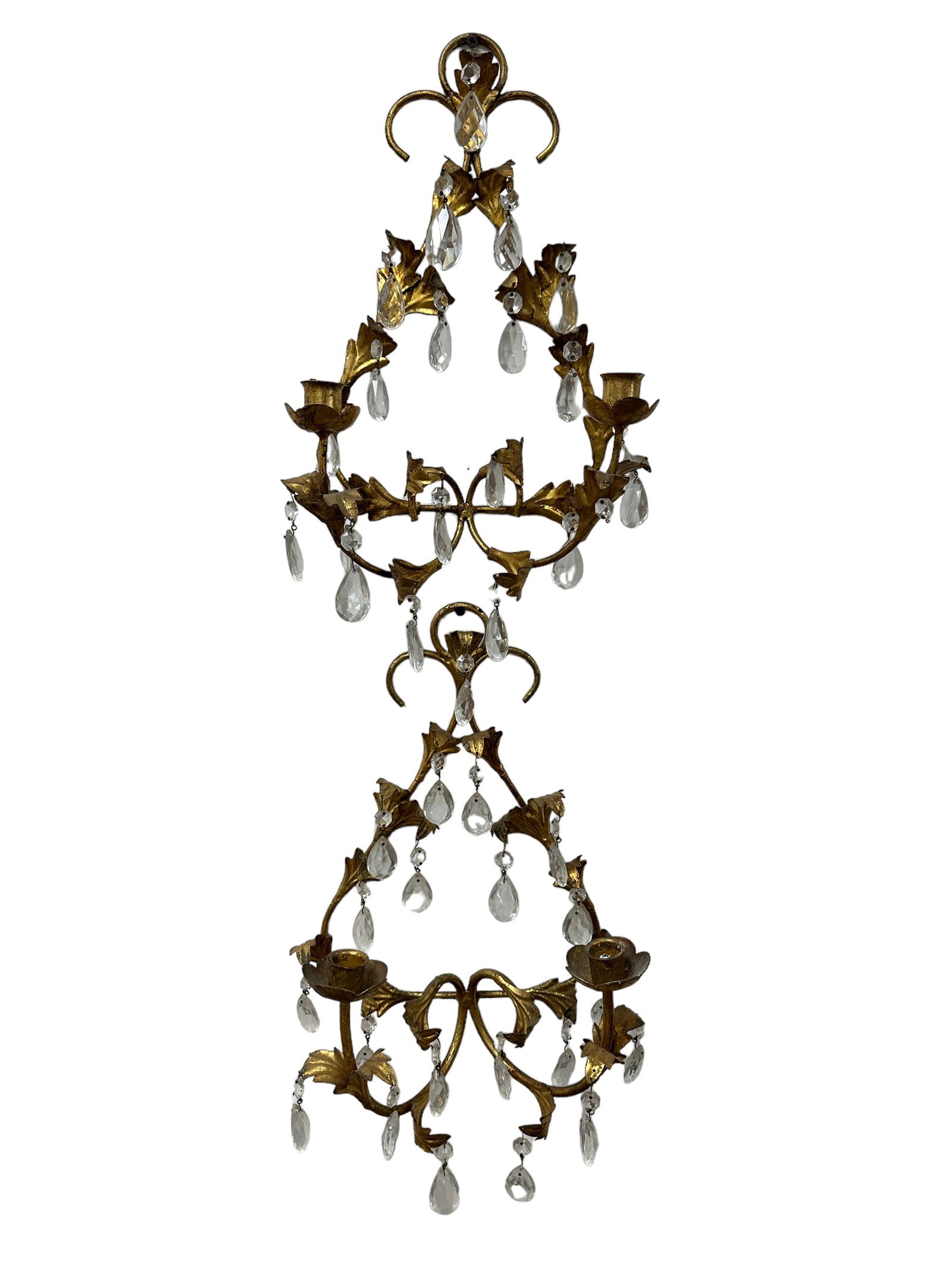 Pair of Gold Gilt Metal Candle Sconces (1 of 4)