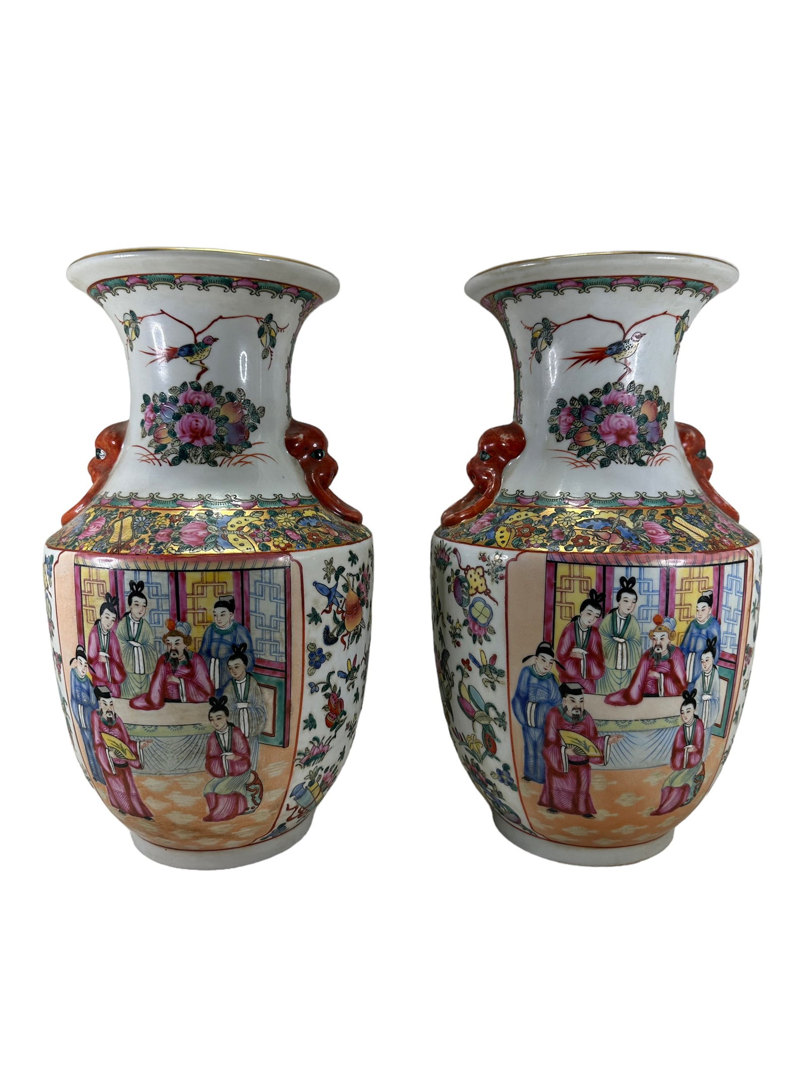 Pair of Hand Painted Chinese Vases (1 of 4)