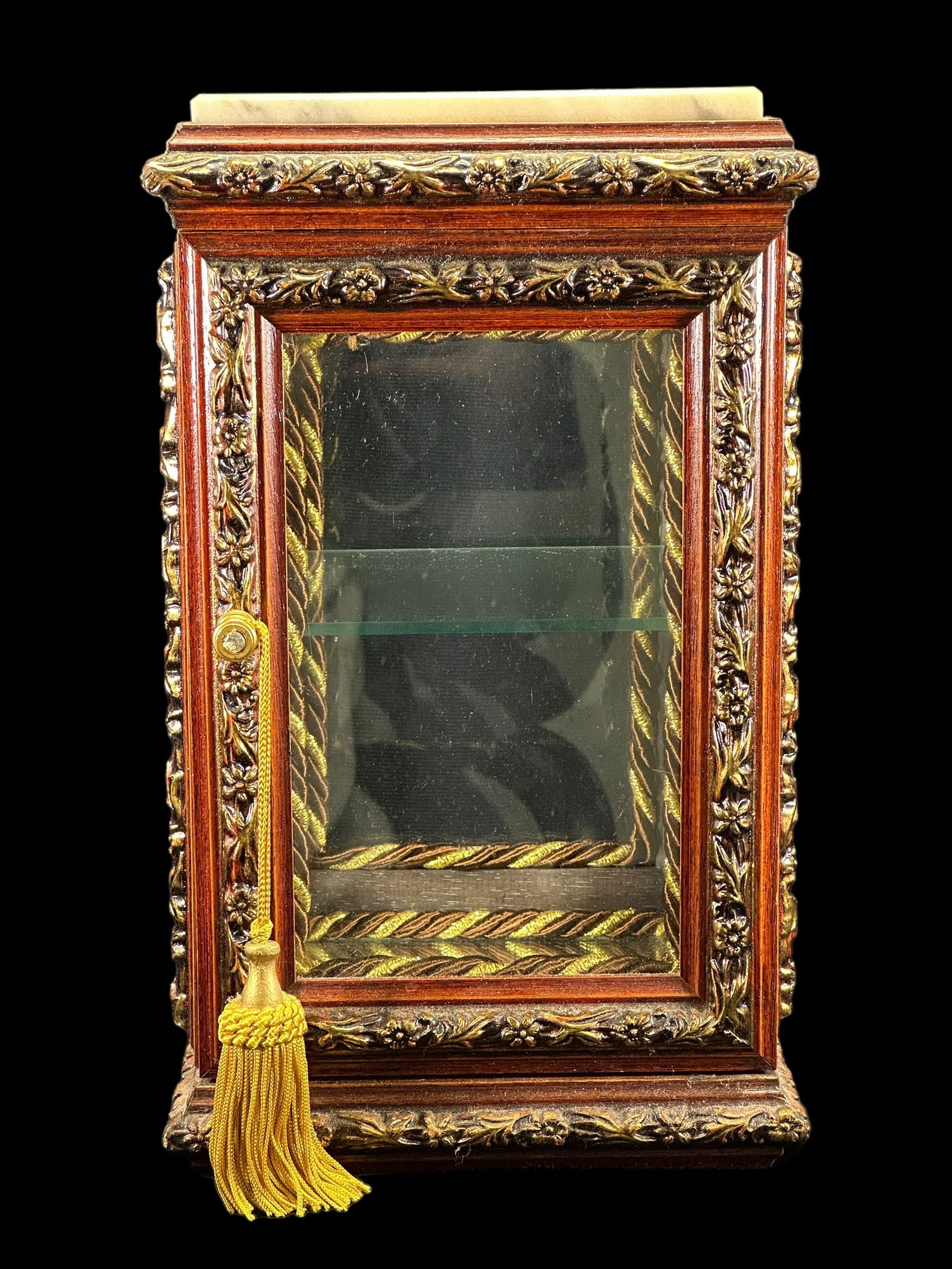 Small Display Case with Marble Top (1 of 4)