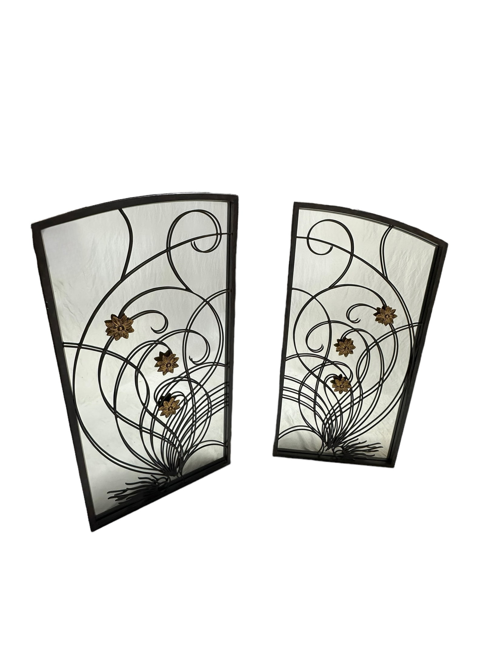 Pair of Large La Barge Decorative Metal Overlay Mirrors (1 of 5)