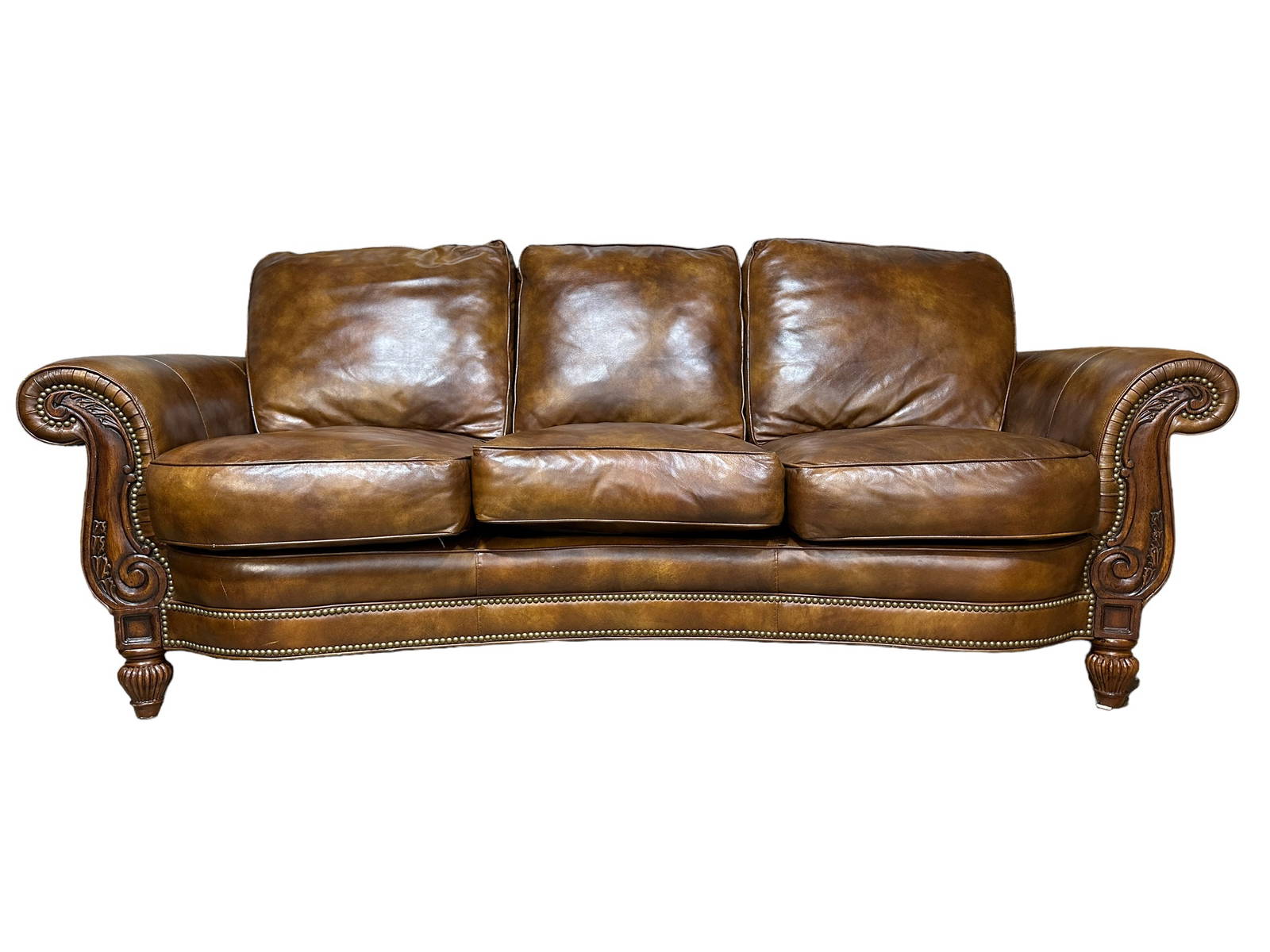 Bradington Young Leather Sofa Auction
