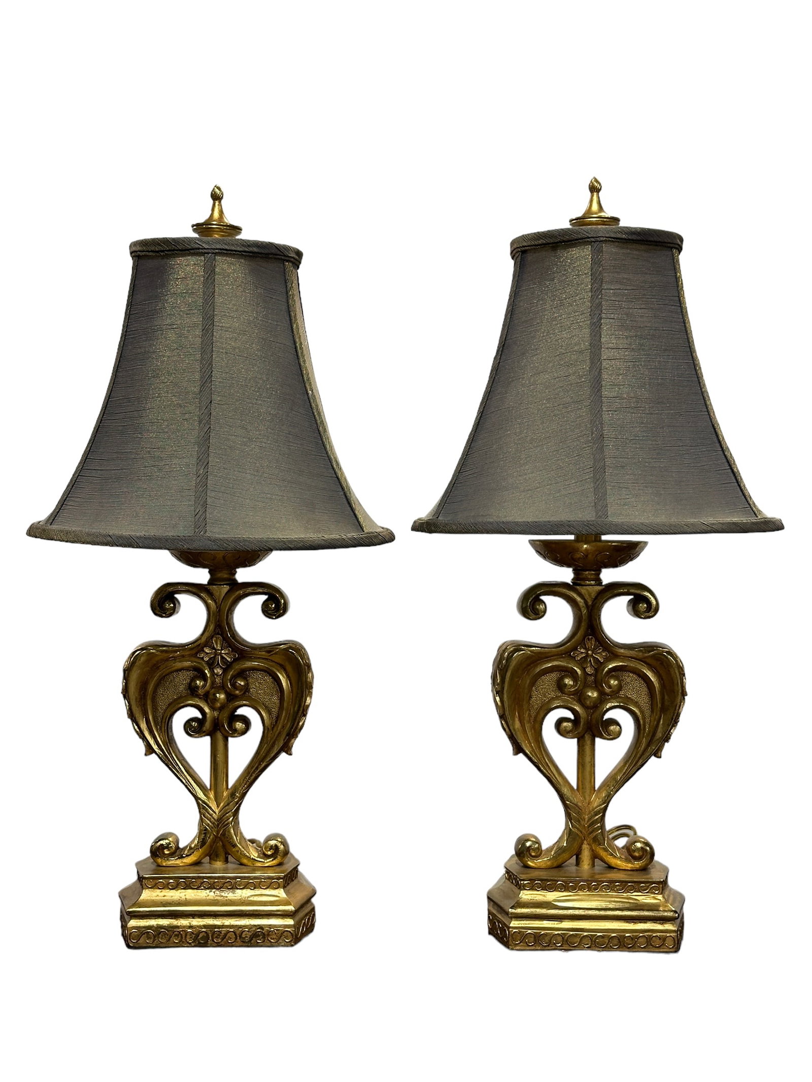 Pair of Gold Gilt Decorative Table Lamps (1 of 4)