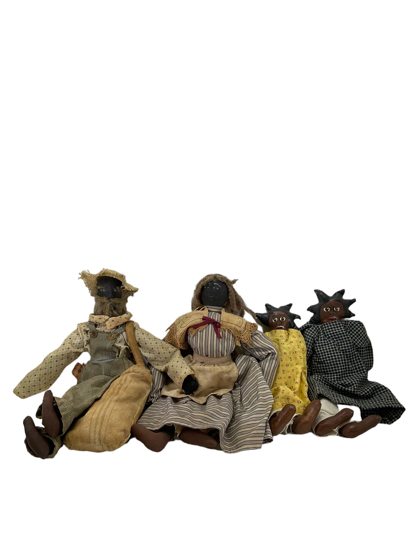 Lot of 4 Folk Art Dolls (1 of 4)