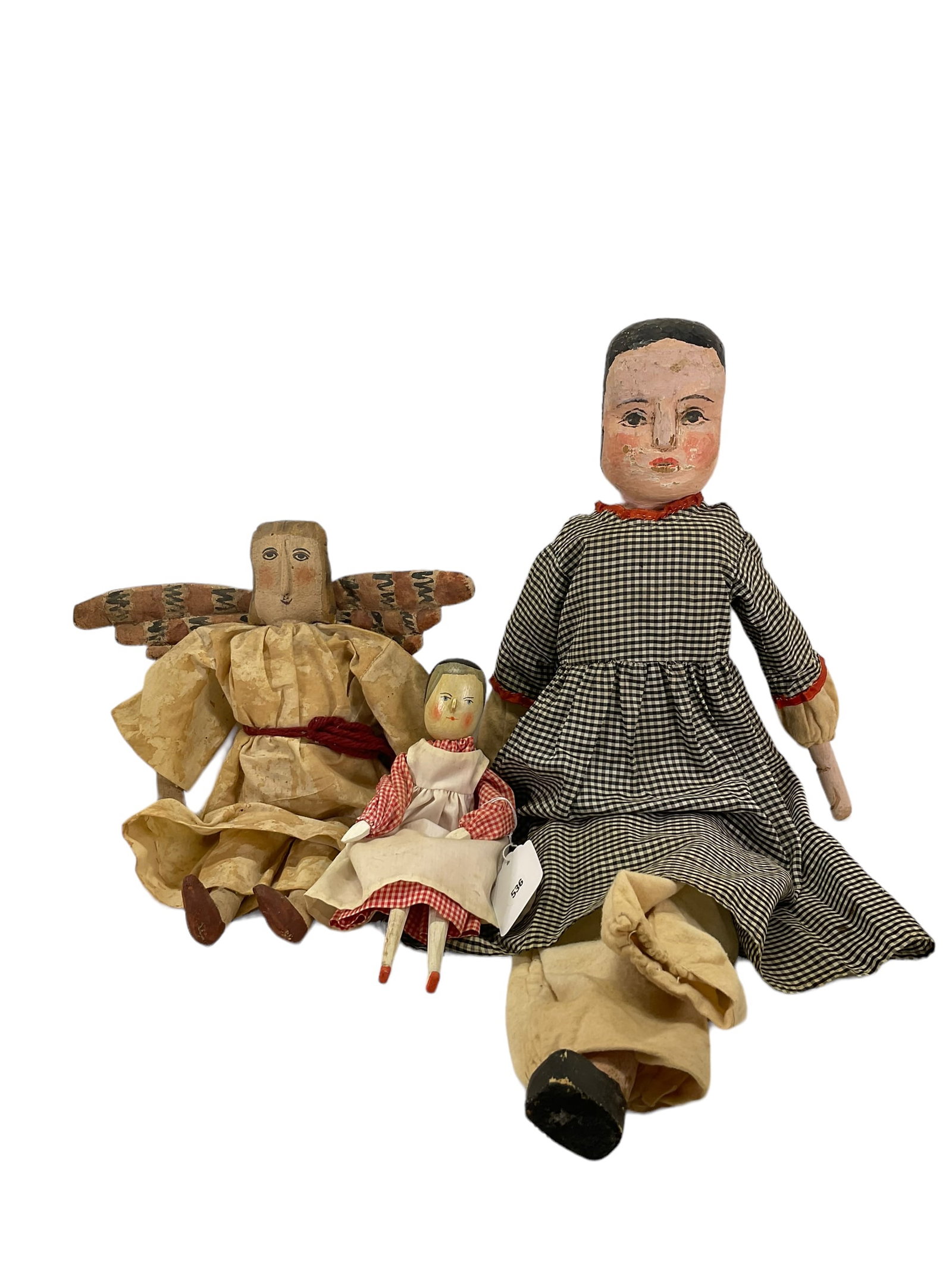 Lot of 3 Folk Art Dolls (1 of 9)