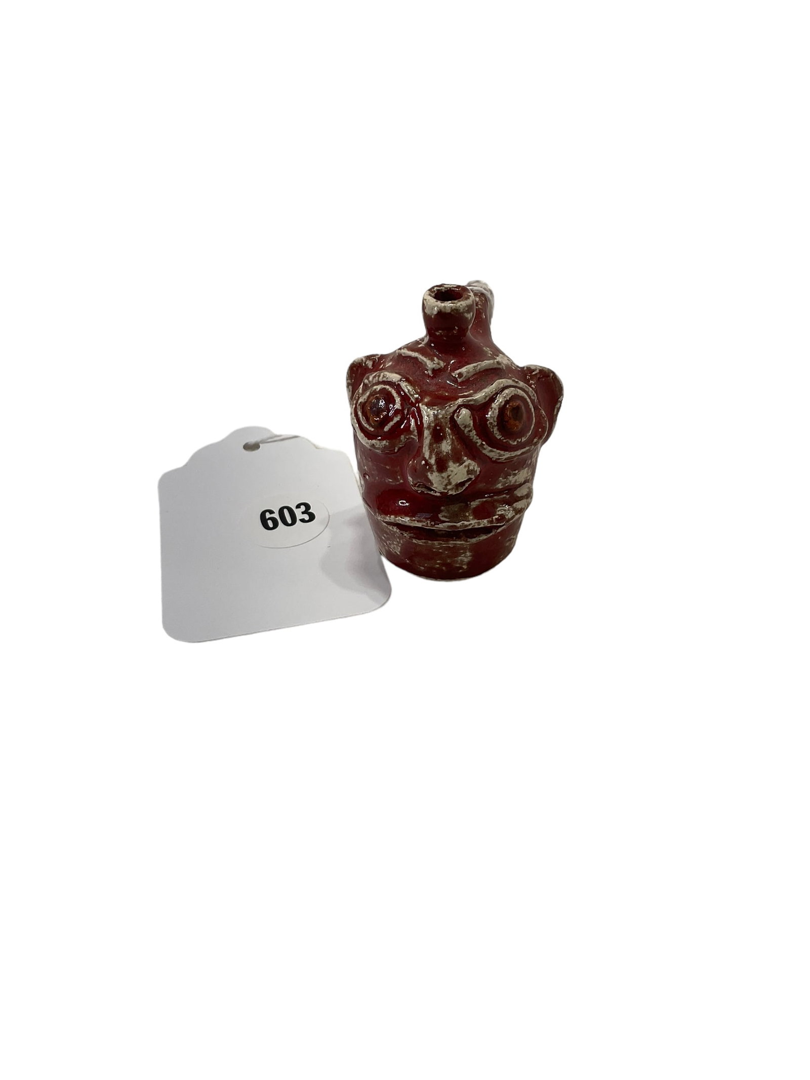Signed Mini Red Face Jug (1 of 4)