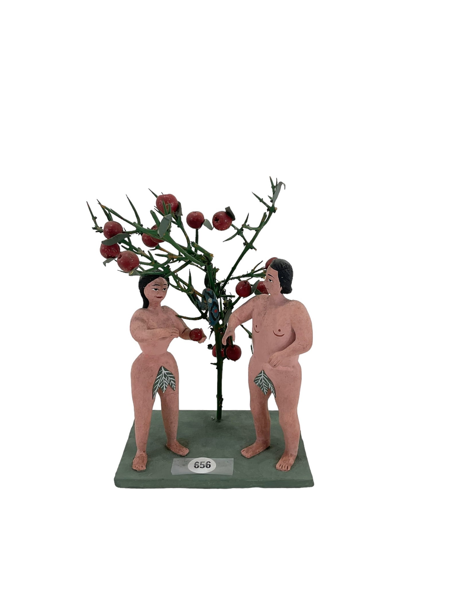 Signed Adam & Eve Folk Art Set (1 of 4)