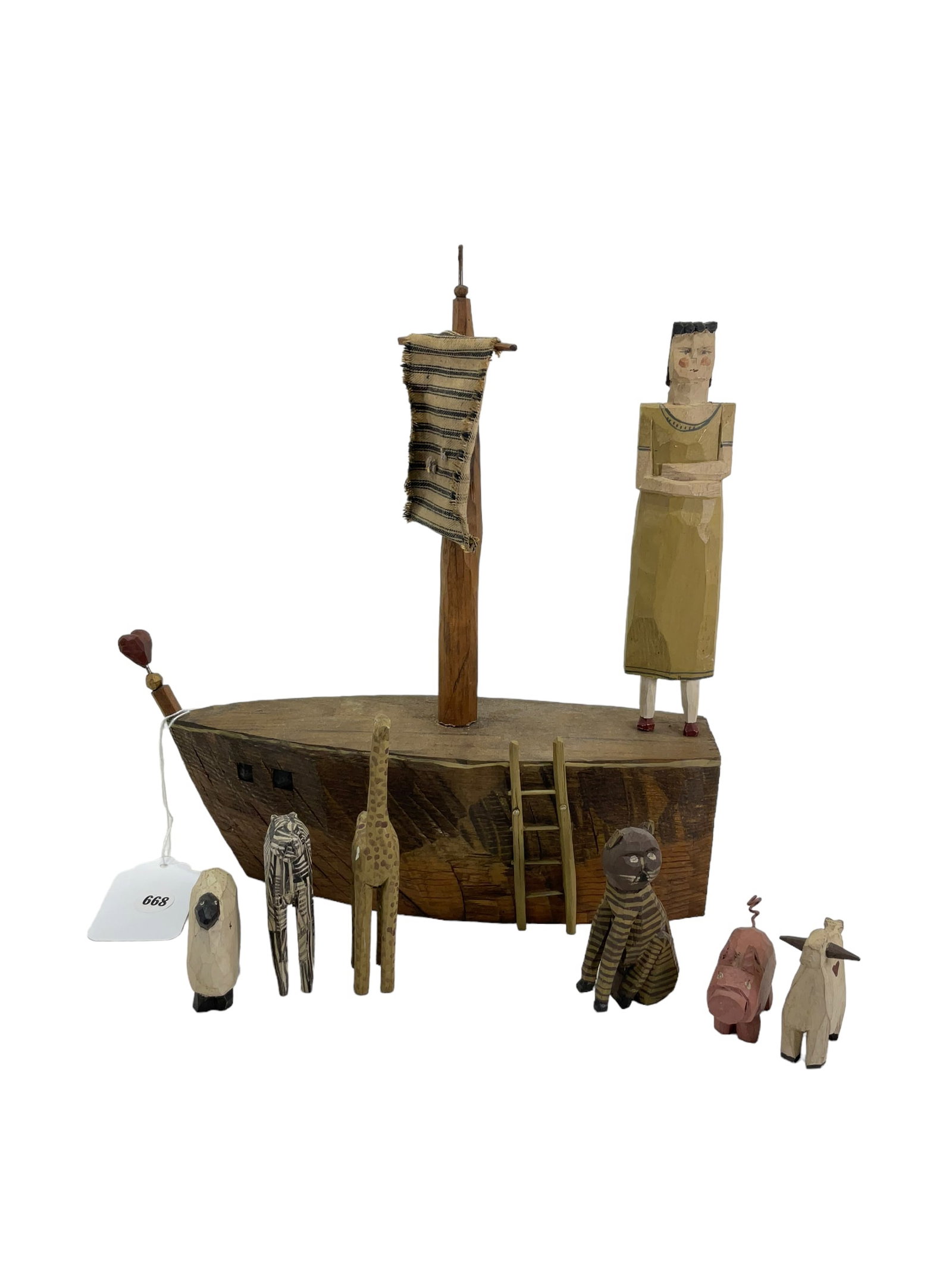 Daniel M. Hale Folk Art Boat & Animals (1 of 8)