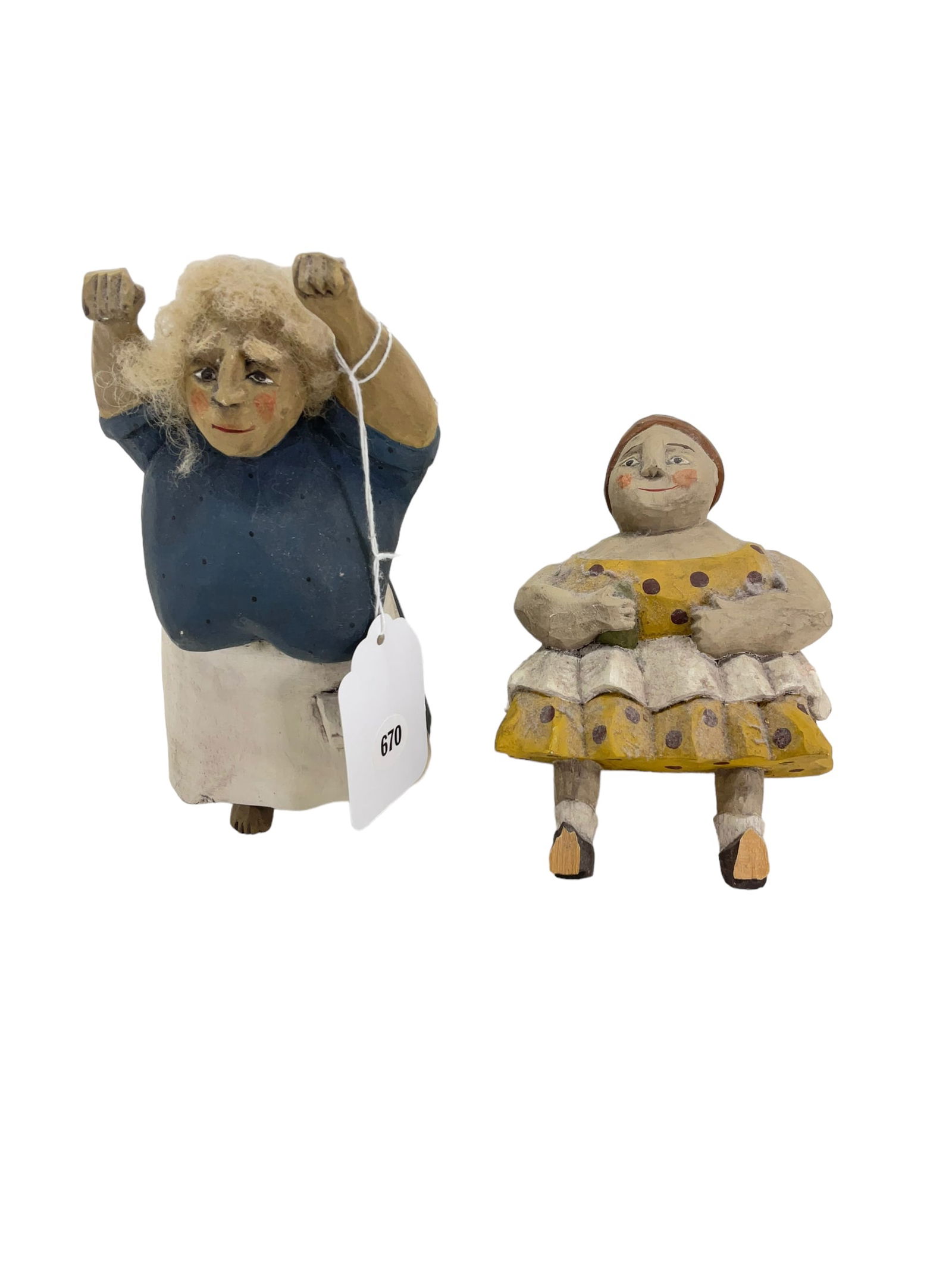 Lot of 2 Paige Koosed Folk Art Figures (1 of 9)