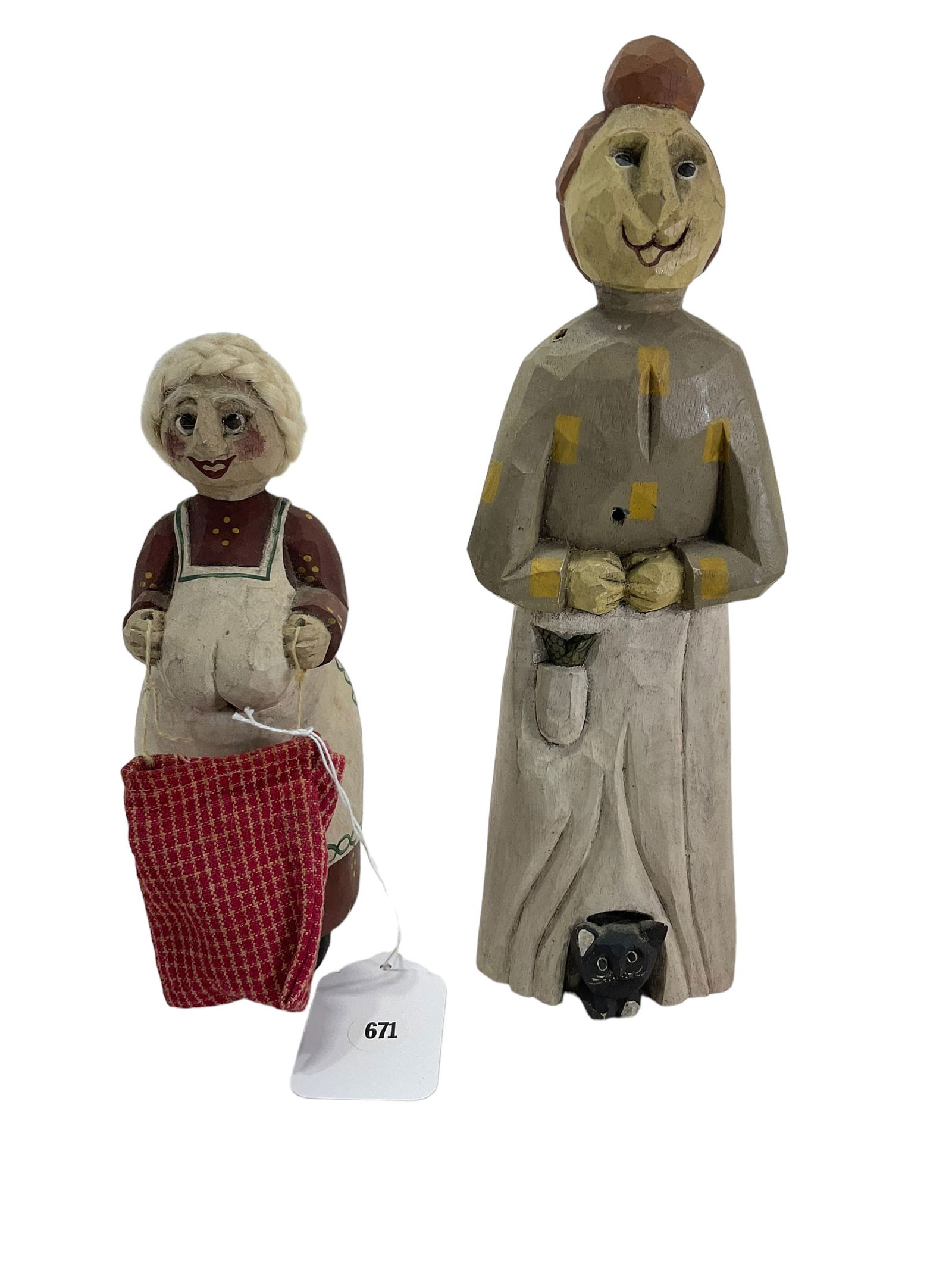 Lot of 2 Larry Koosed Folk Art Figures (1 of 9)