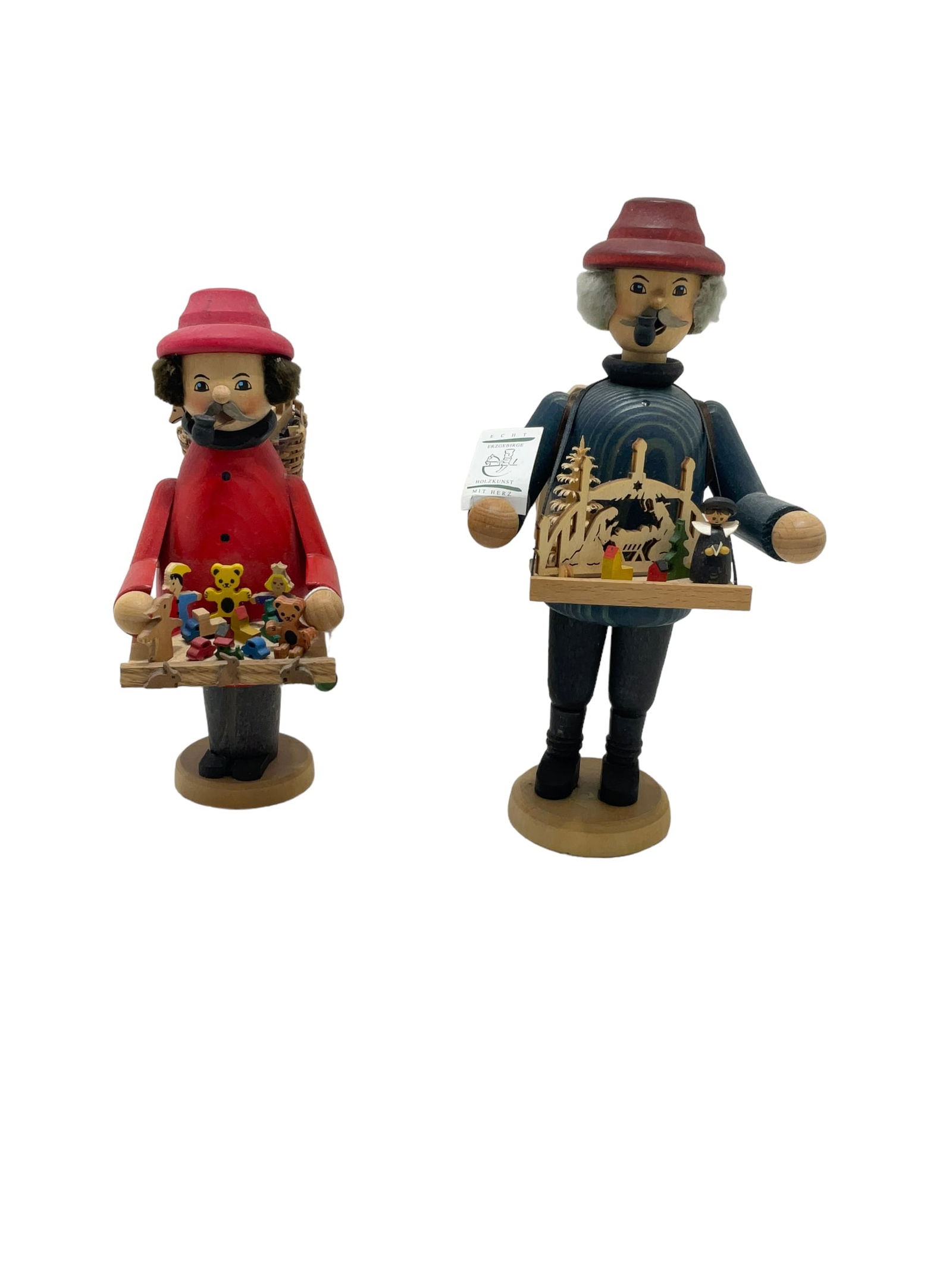 Lot of 2 Erzgebirge Holzkunst German Smokers (1 of 5)
