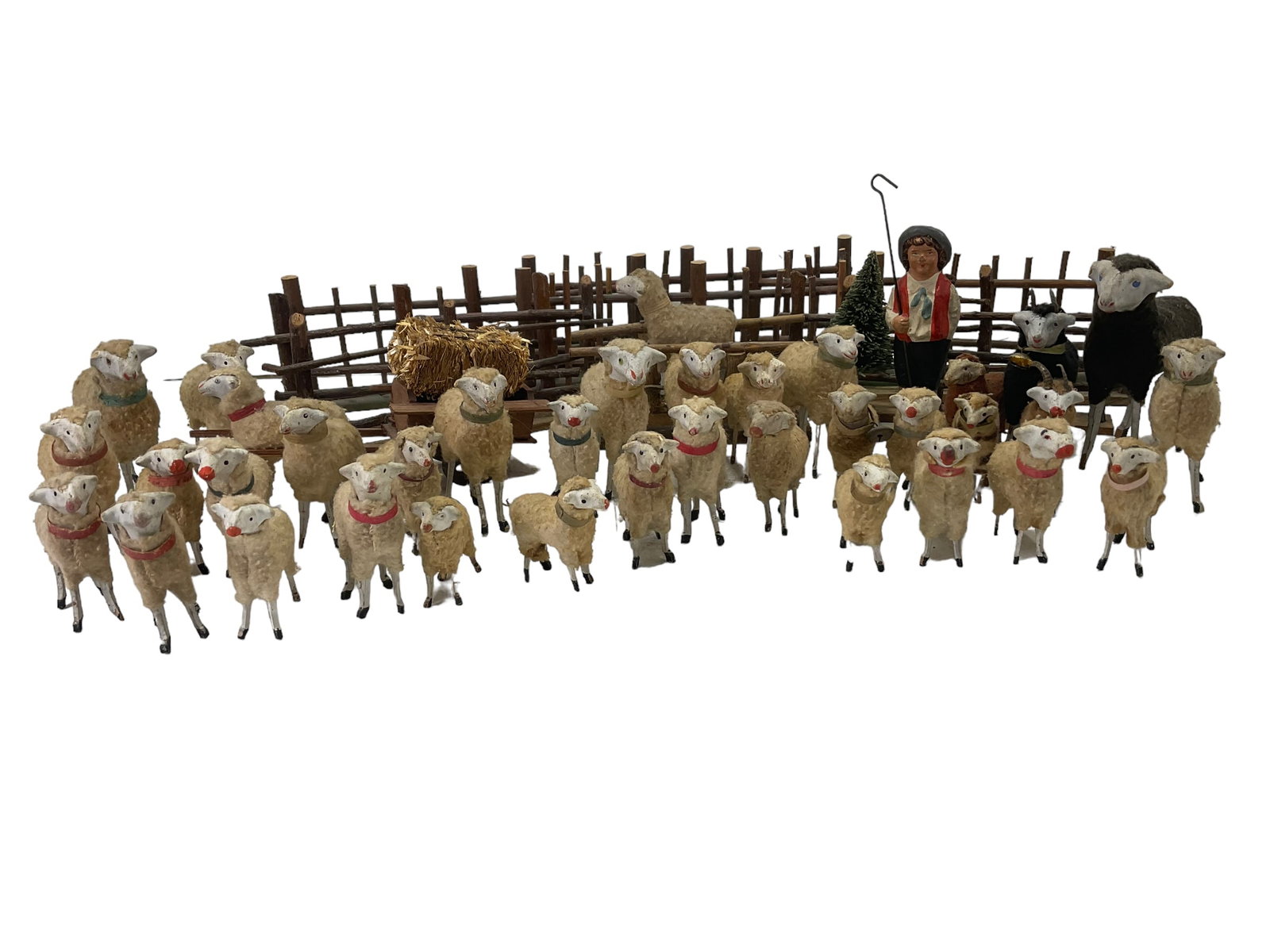 Lot of Assorted Sheep Figures & Shepherd w/ Fence (1 of 6)