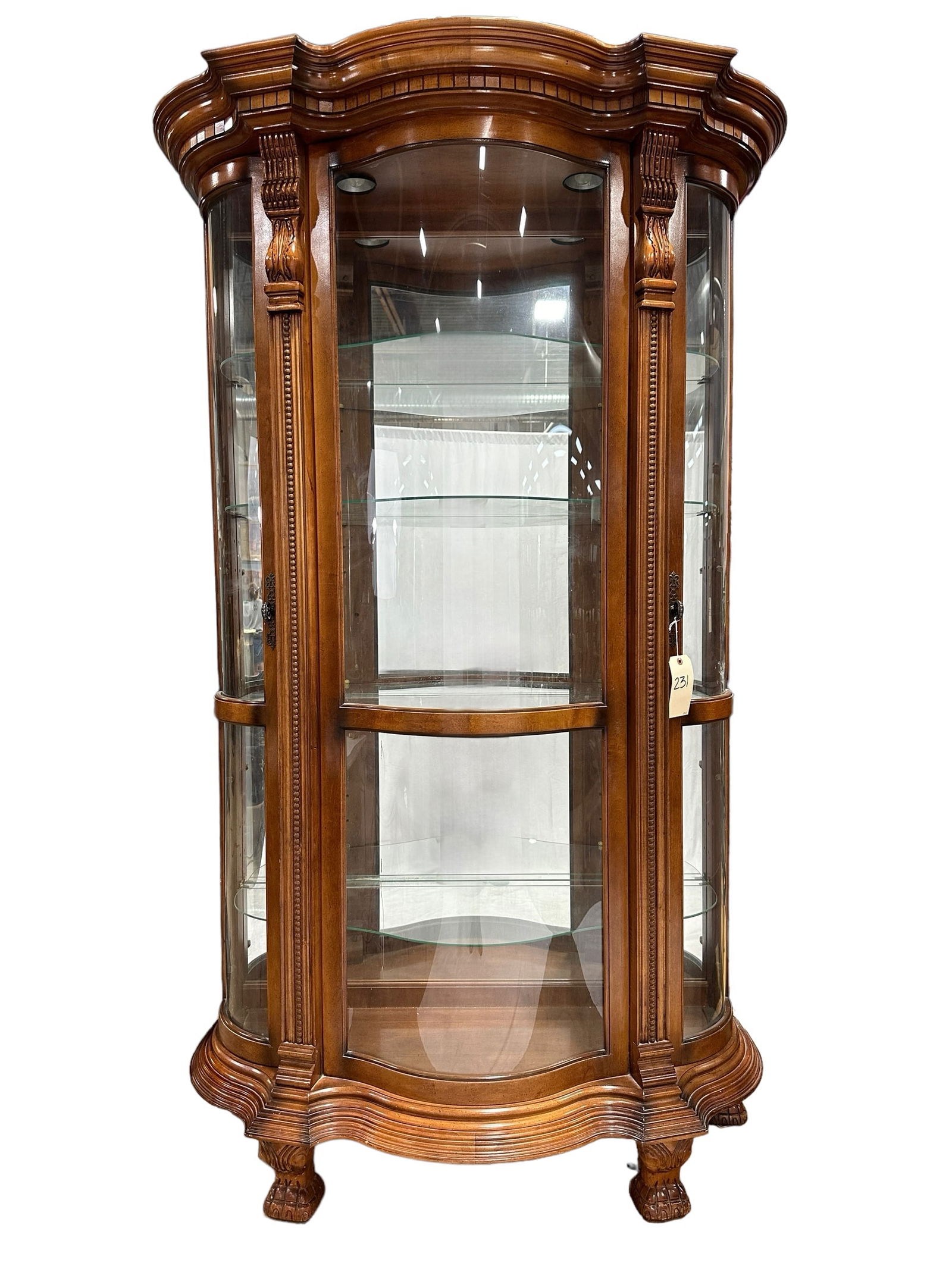 Pulaski Side Door Bow Front Curio Cabinet (1 of 4)